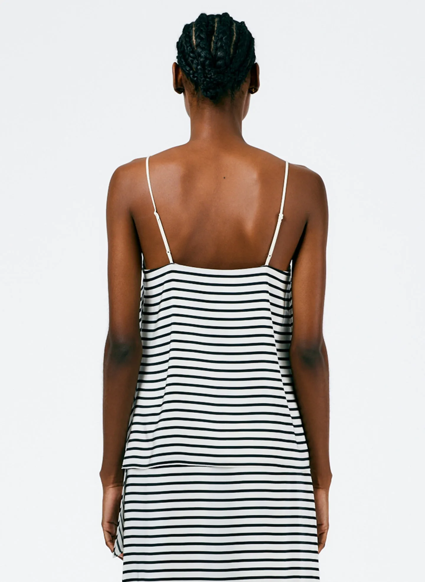 Identity Stripe Draped Cami sold by Tibi product image thumbnail 3
