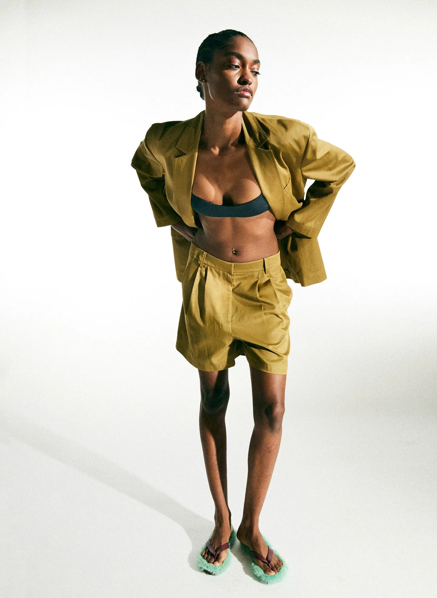 Drapey Suiting Pleated Short sold by Tibi product image thumbnail 2