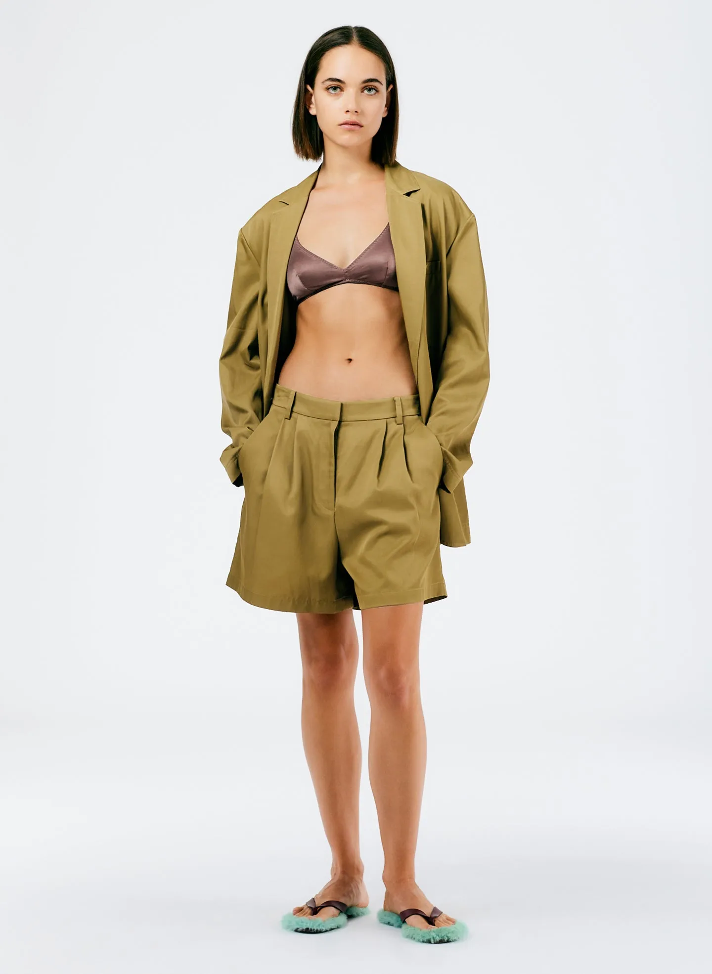 Drapey Suiting Pleated Short sold by Tibi product image thumbnail 5