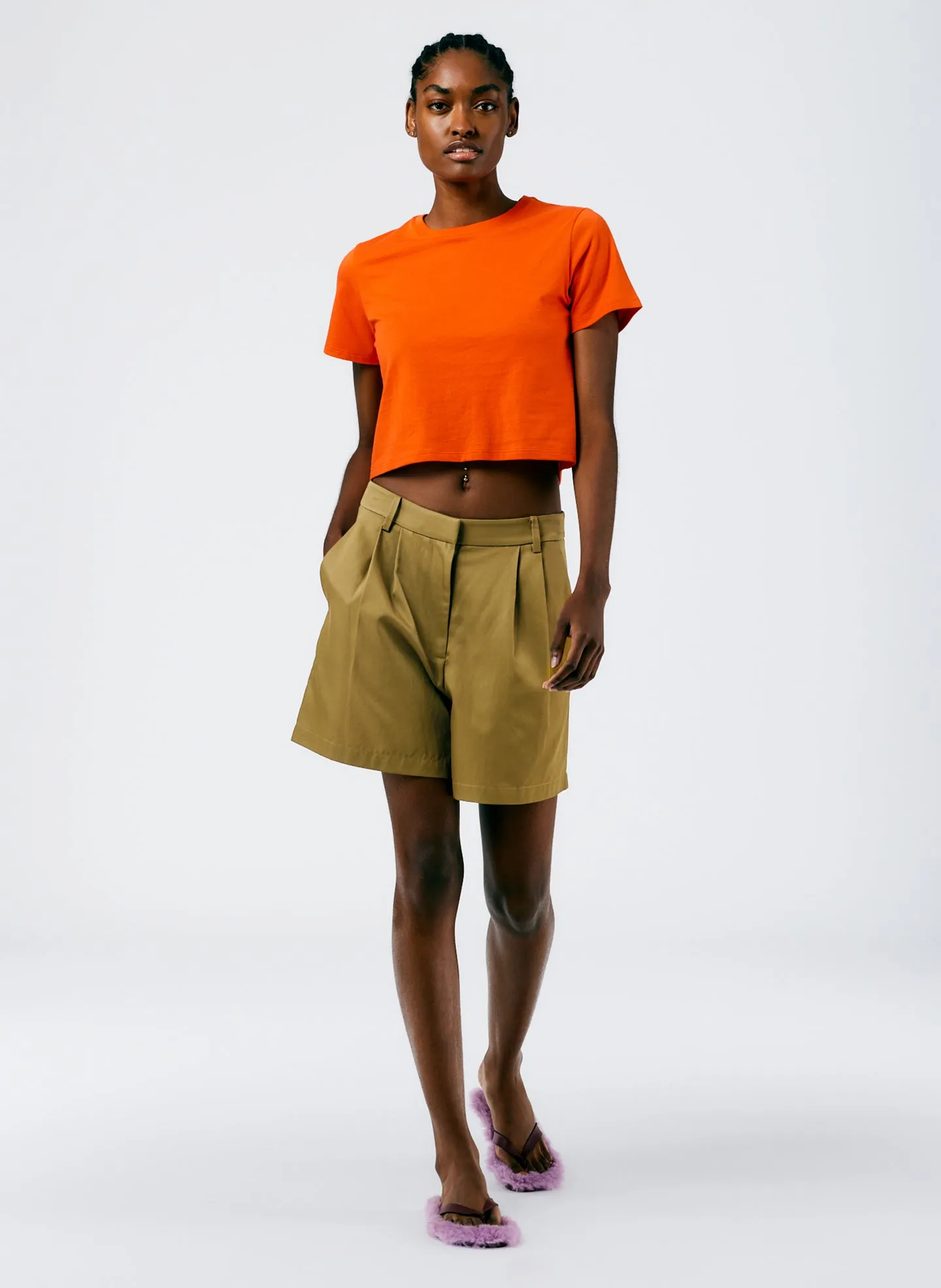Drapey Suiting Pleated Short sold by Tibi