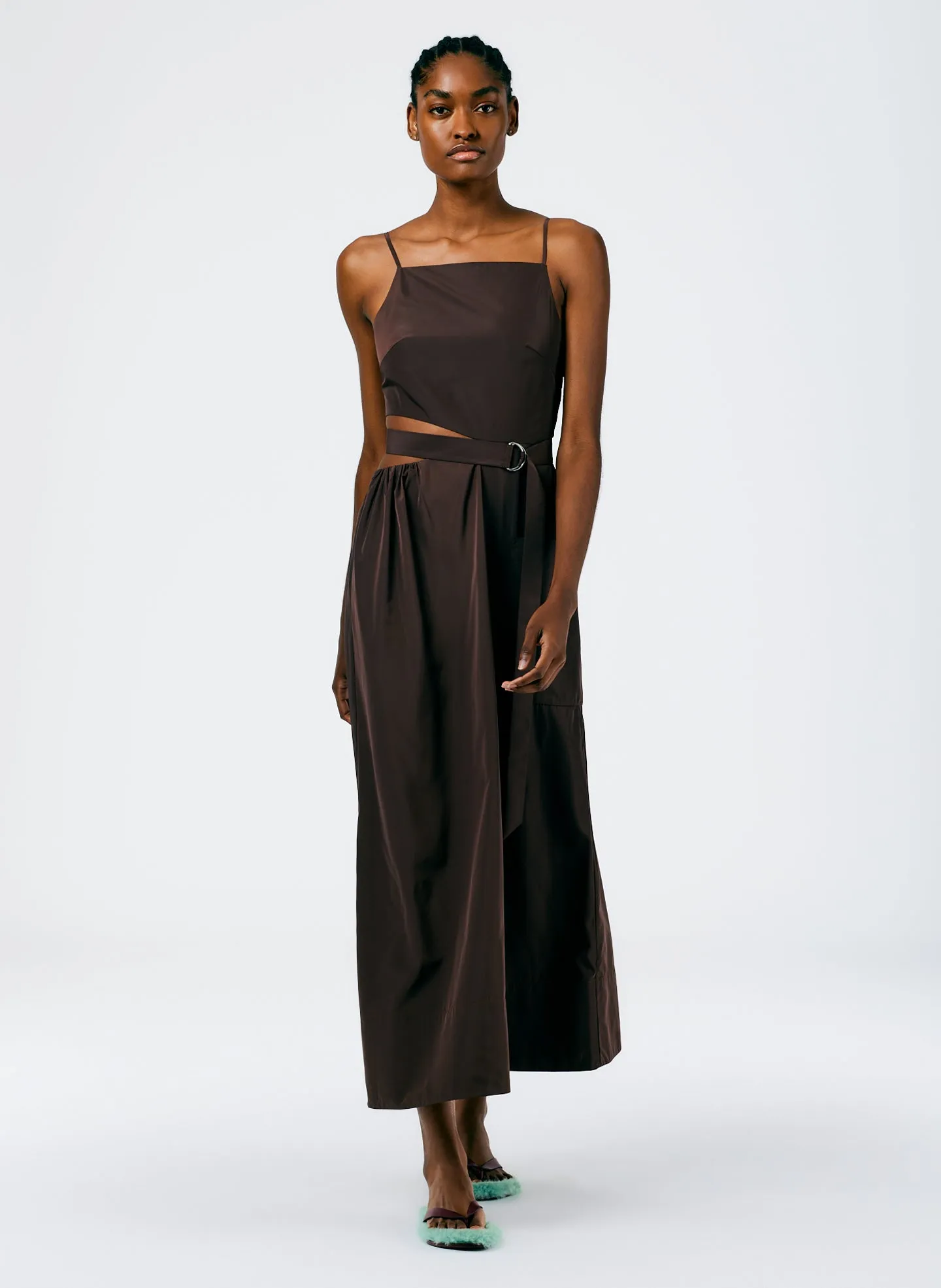 Italian Sporty Nylon Strappy Cut Out Dress sold by Tibi