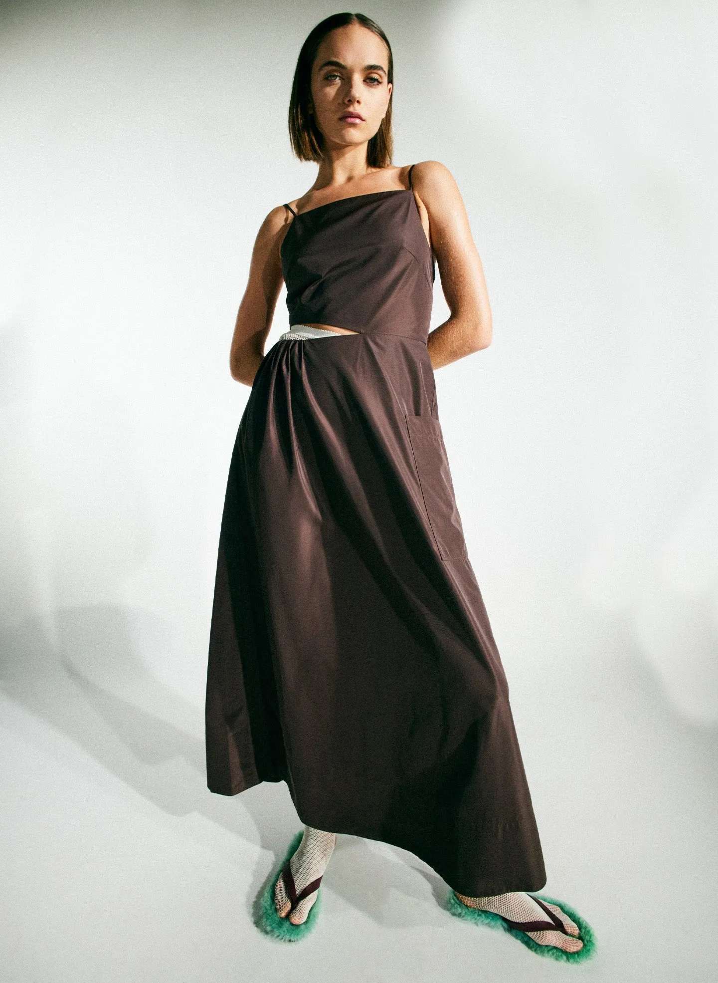 Italian Sporty Nylon Strappy Cut Out Dress sold by Tibi product image thumbnail 2