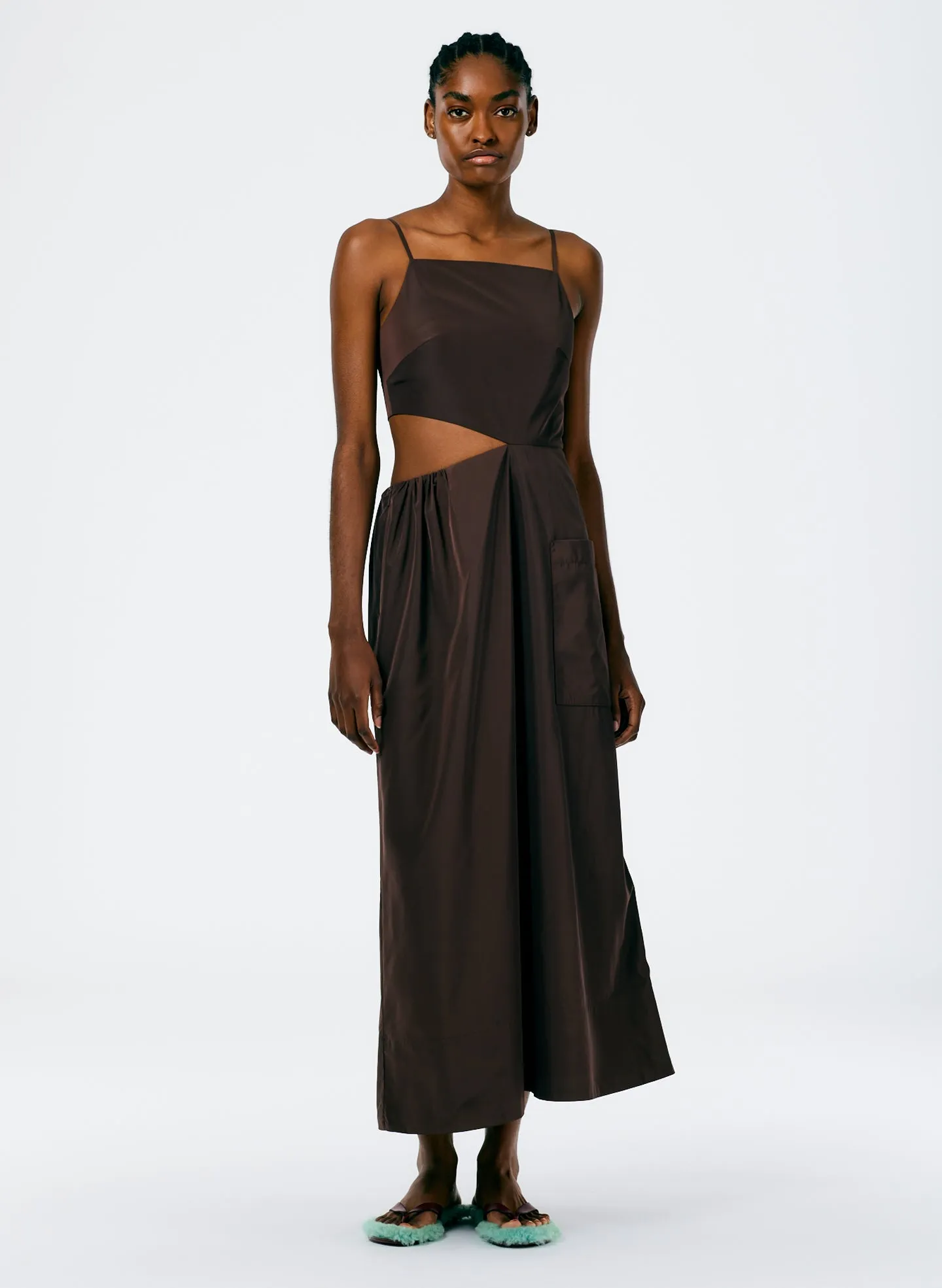 Italian Sporty Nylon Strappy Cut Out Dress sold by Tibi product image thumbnail 5