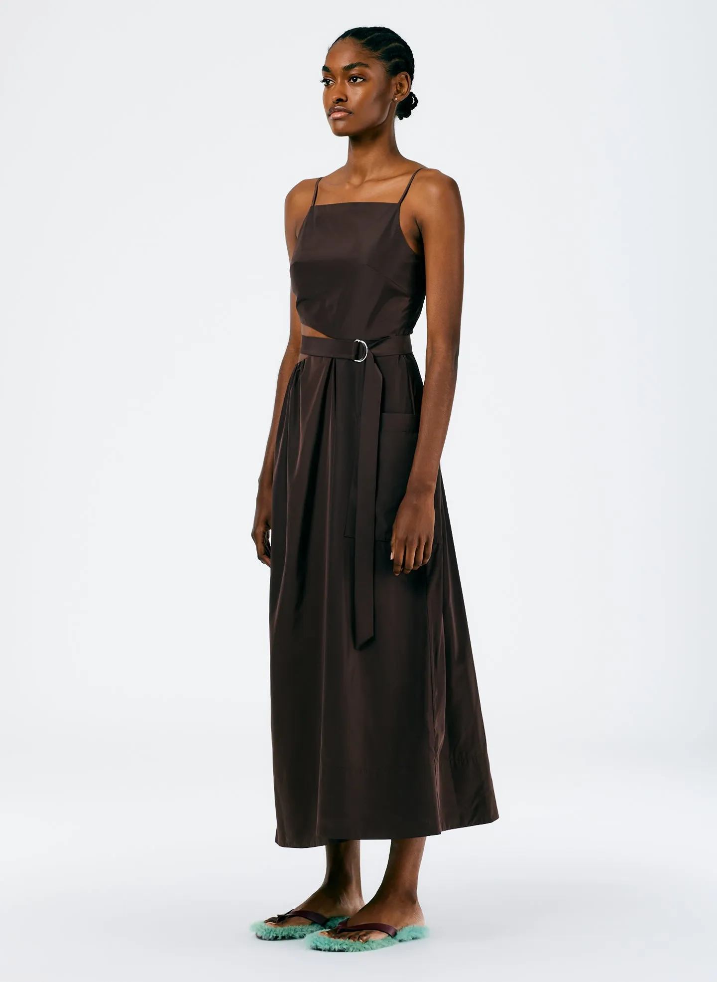 Italian Sporty Nylon Strappy Cut Out Dress sold by Tibi product image thumbnail 3