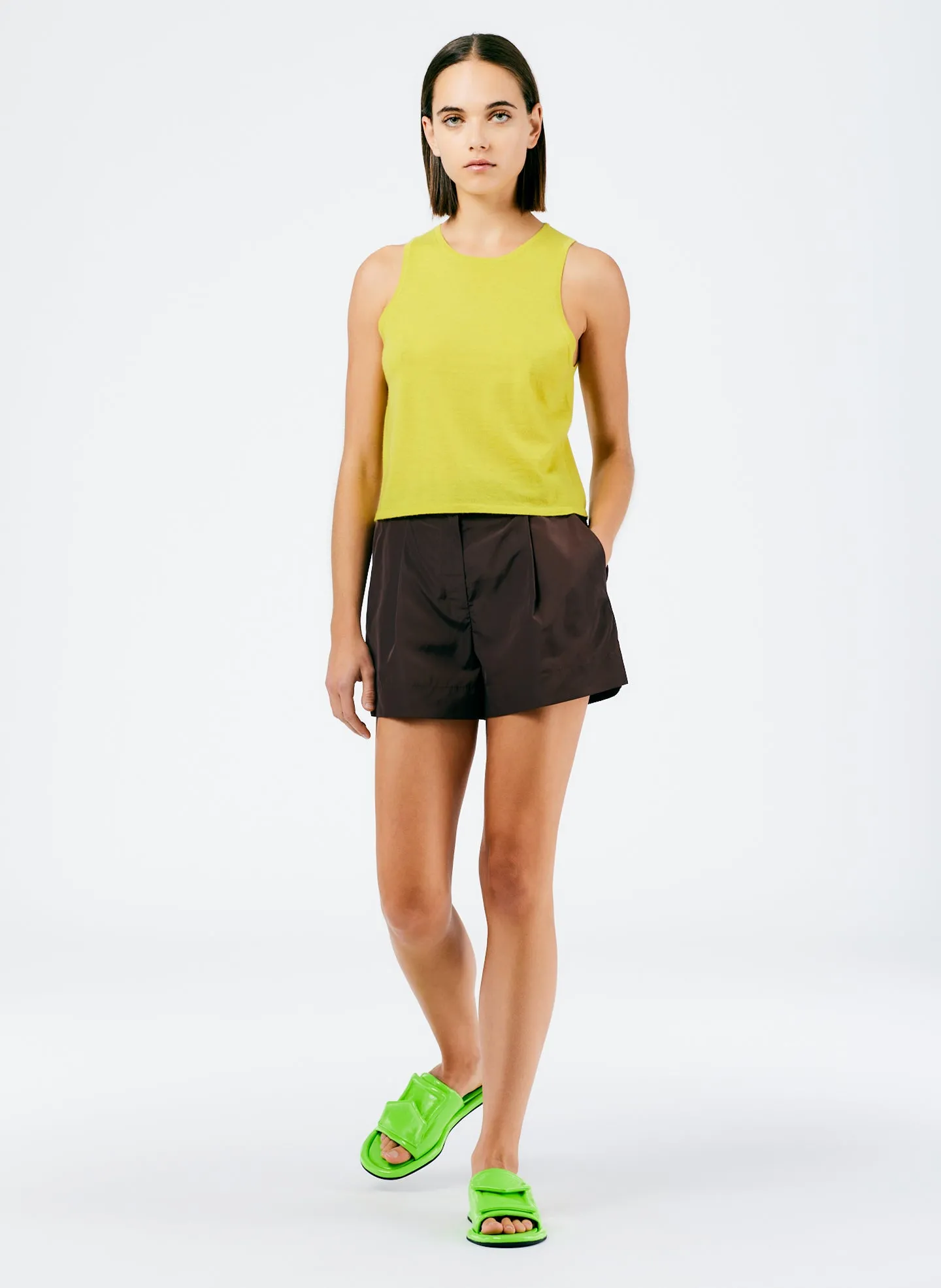 Italian Sporty Nylon Pleated Short sold by Tibi