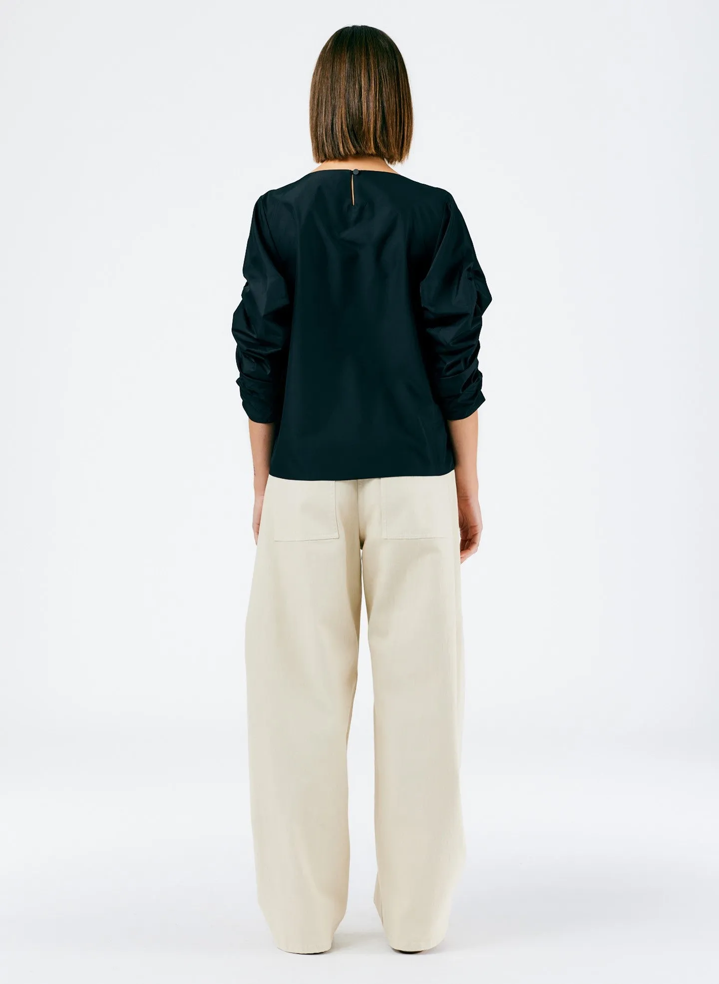 Garment Dyed Stretch Twill Sid Jean - Petite sold by Tibi product image thumbnail 3