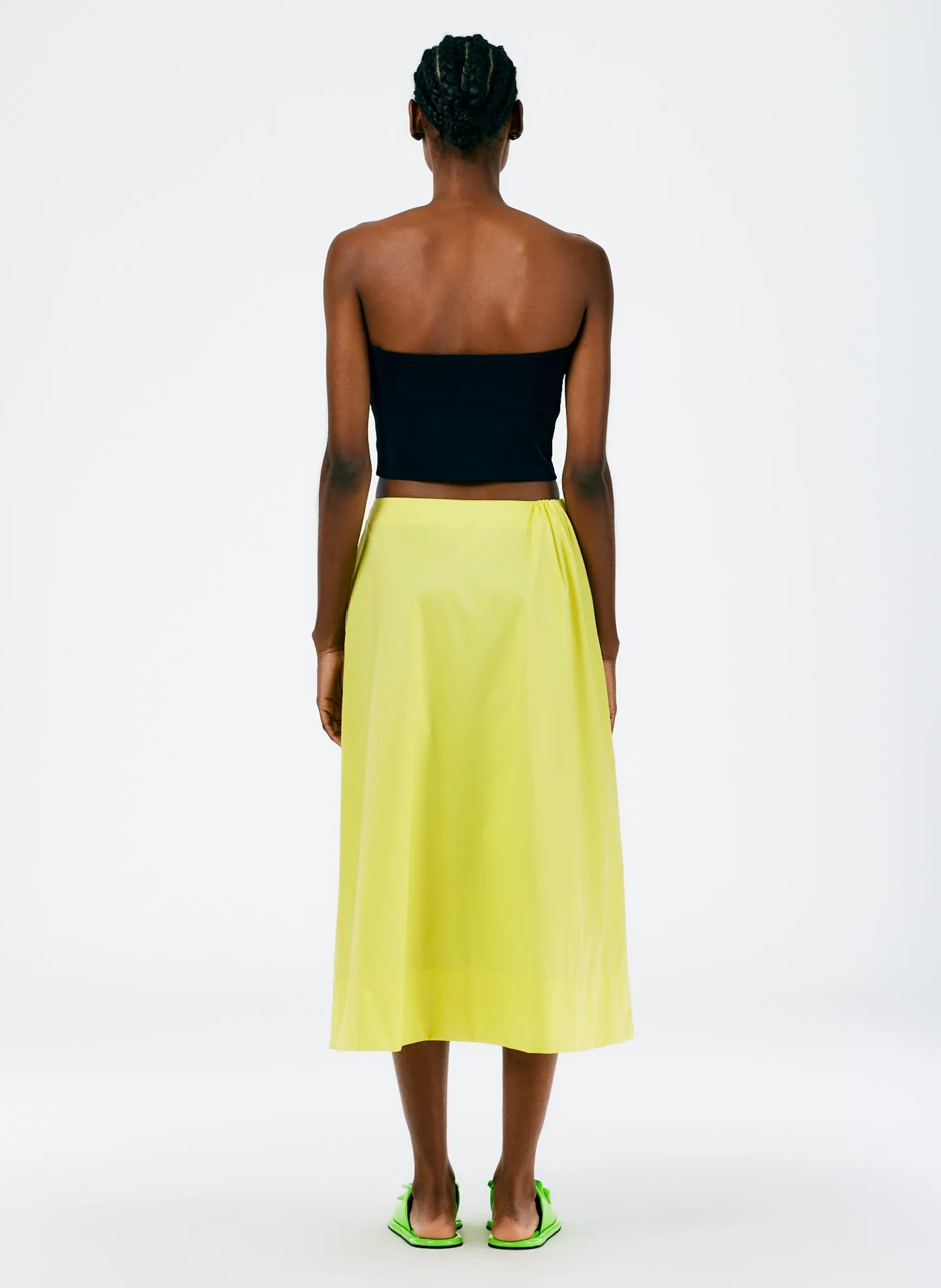 Italian Sporty Nylon Side Shirred Circle Skirt sold by Tibi product image thumbnail 3