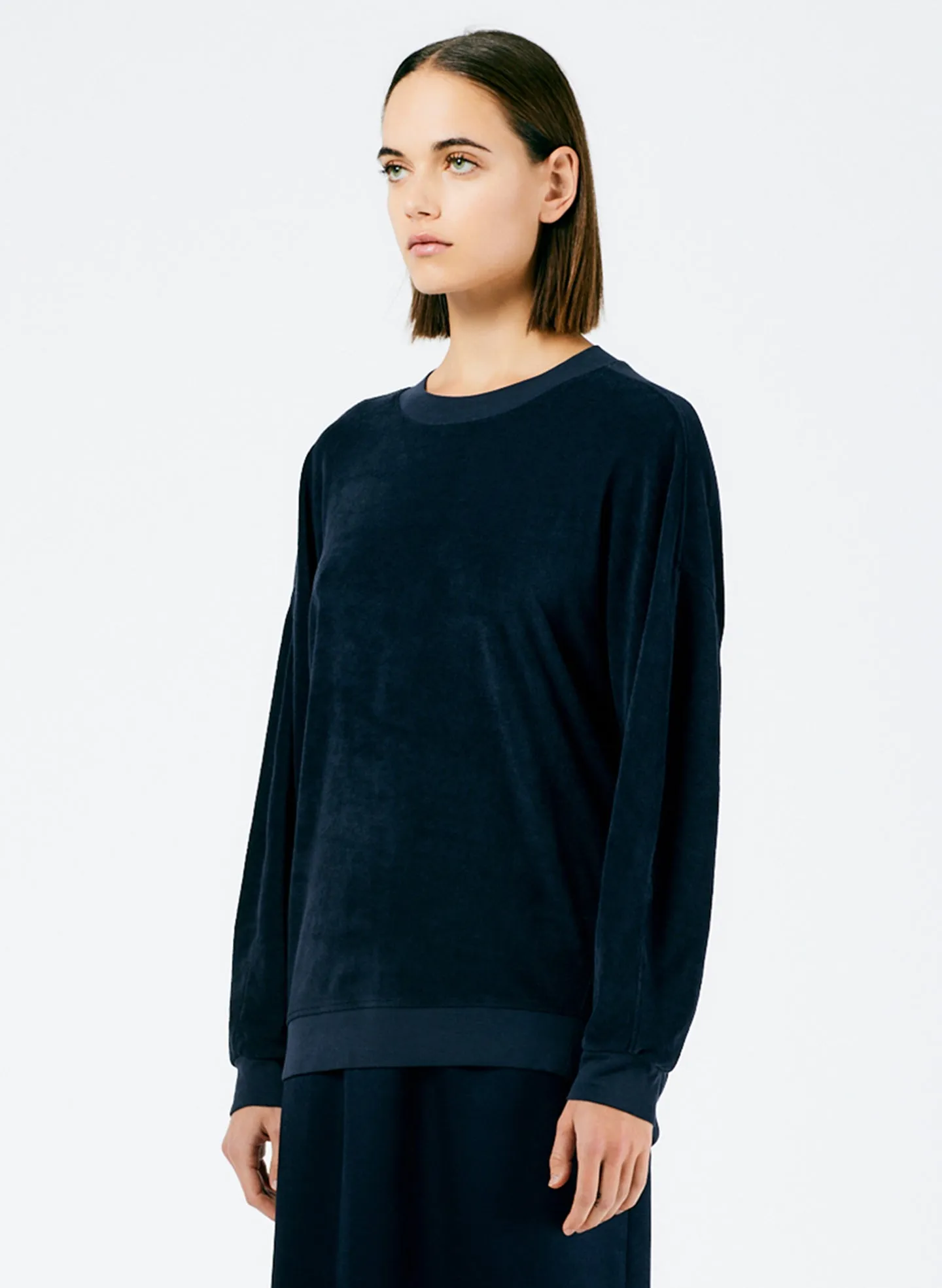 Summer Terry Crewneck Sweatshirt sold by Tibi product image thumbnail 2
