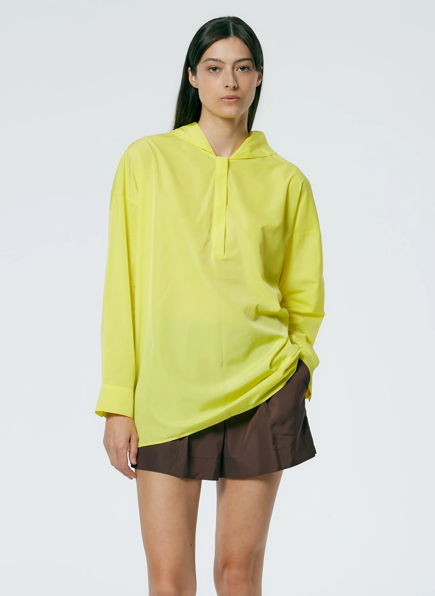 Italian Sporty Nylon Hoodie With Cocoon Back sold by Tibi