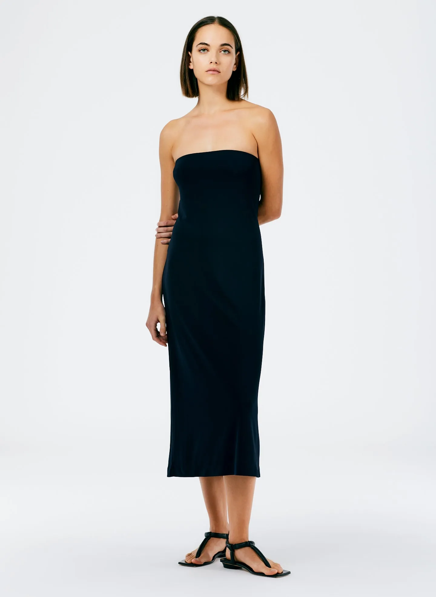 Harlow Jersey Strapless Midi Dress sold by Tibi