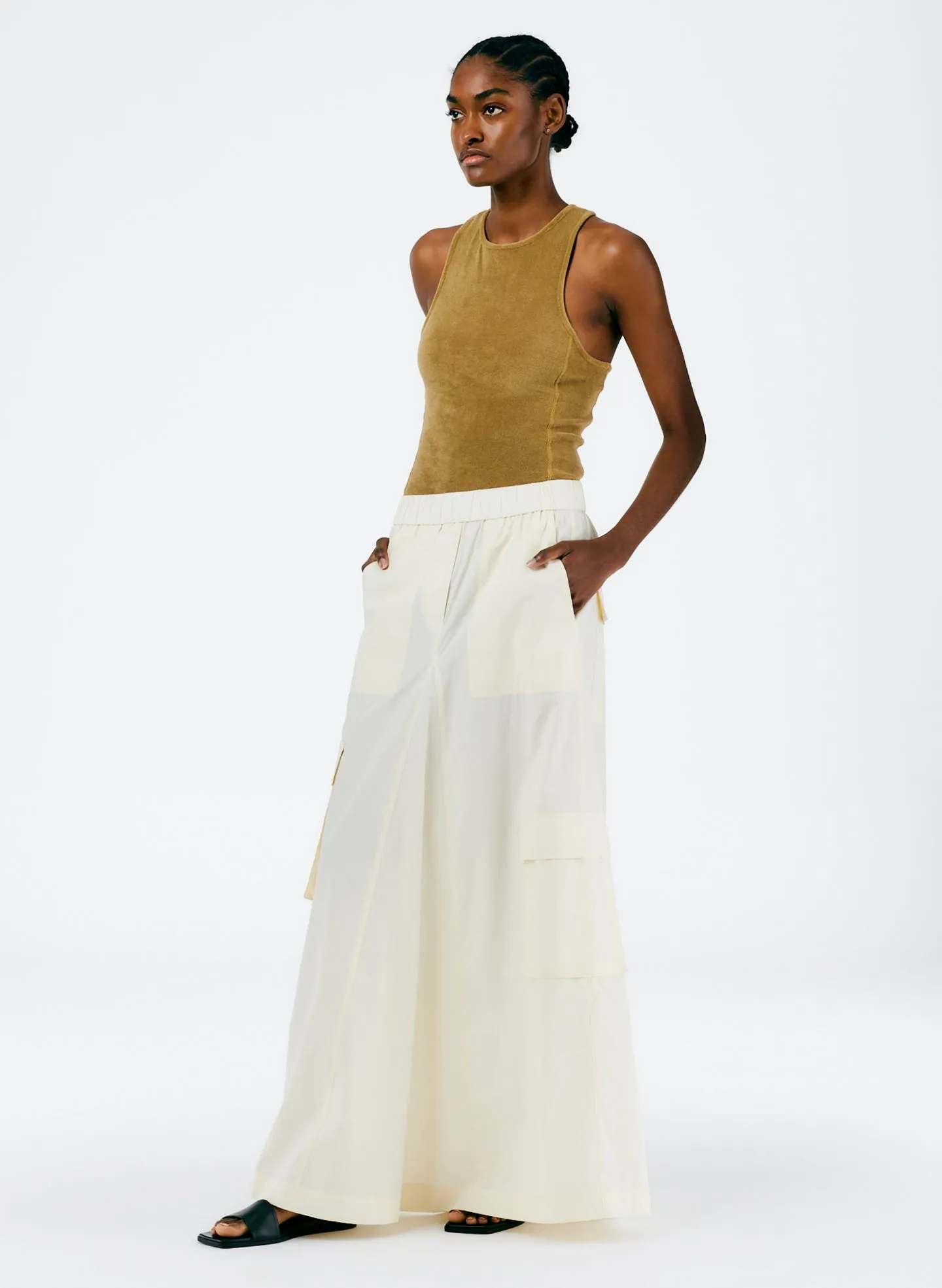 Vintage Cotton Pull On Cargo Godet Skirt sold by Tibi product image thumbnail 3