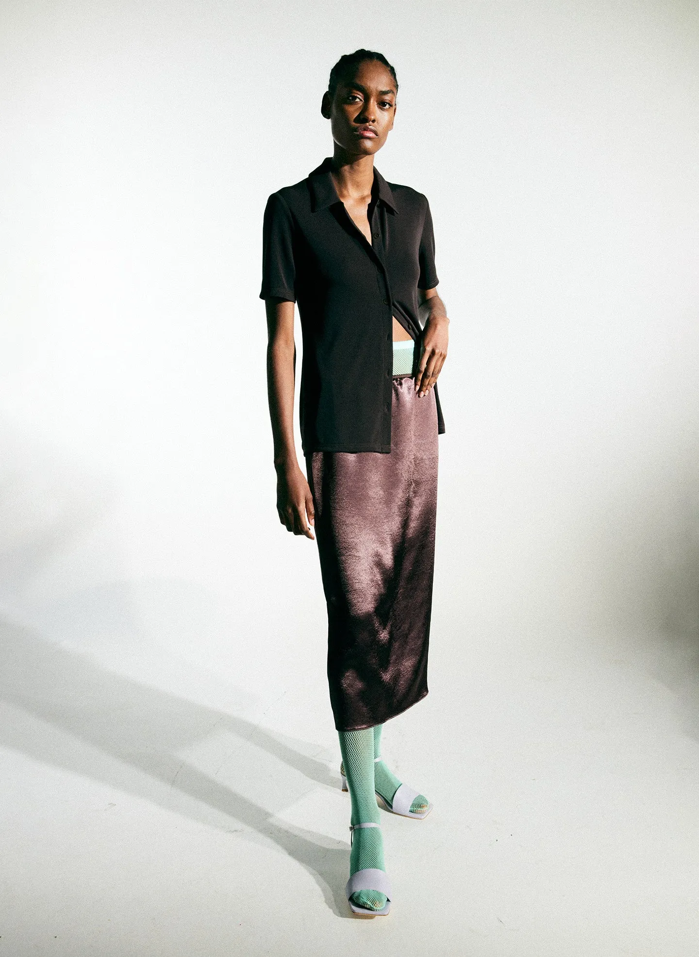 Summer Satin Slip Skirt sold by Tibi product image thumbnail 2
