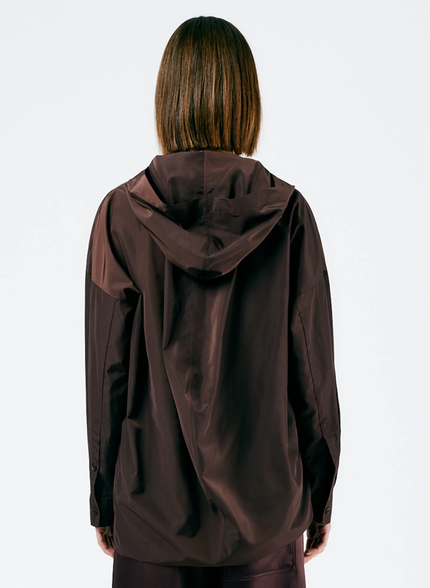 Italian Sporty Nylon Hoodie With Cocoon Back sold by Tibi product image thumbnail 2