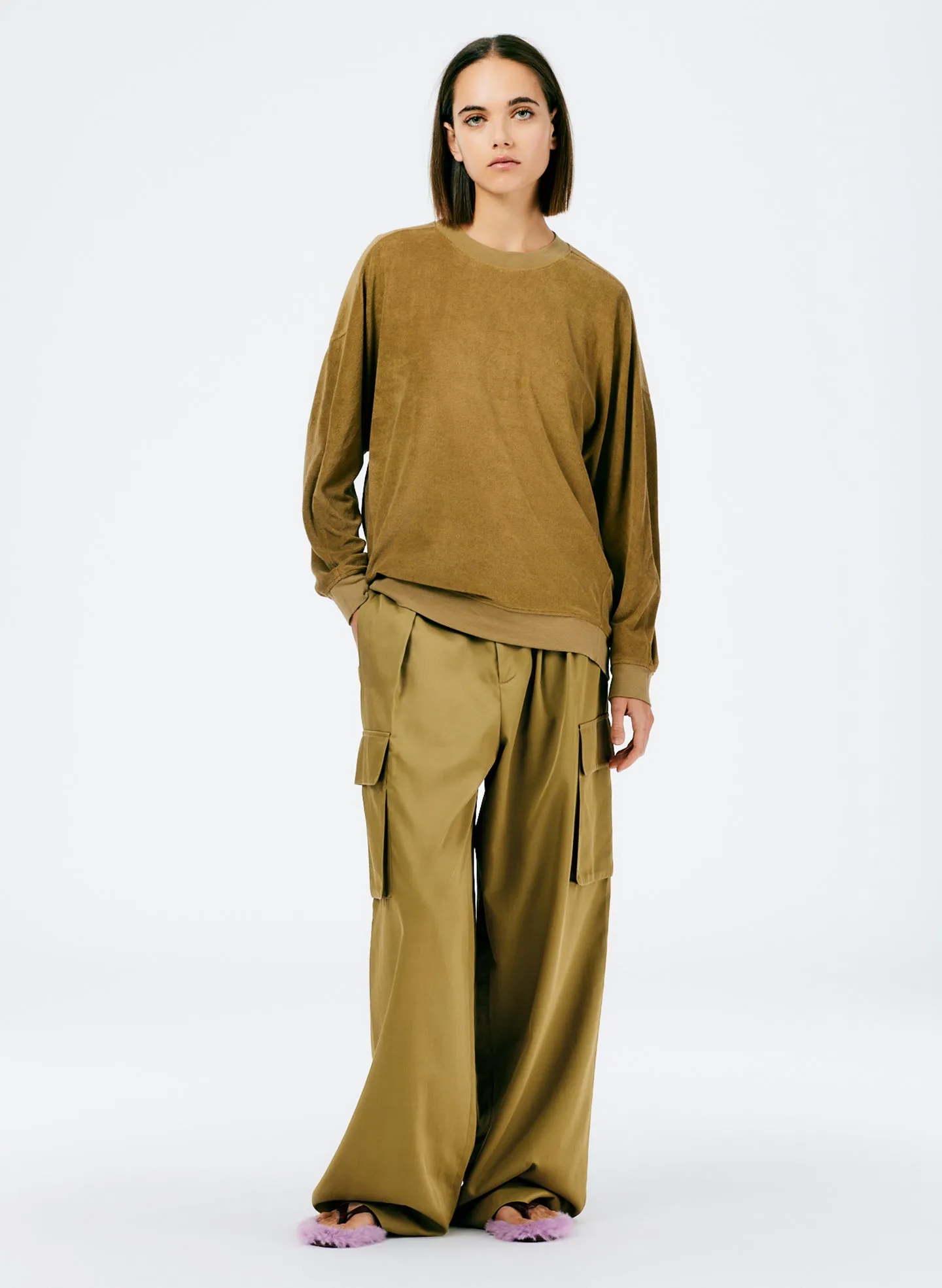 Summer Terry Crewneck Sweatshirt sold by Tibi product image thumbnail 5