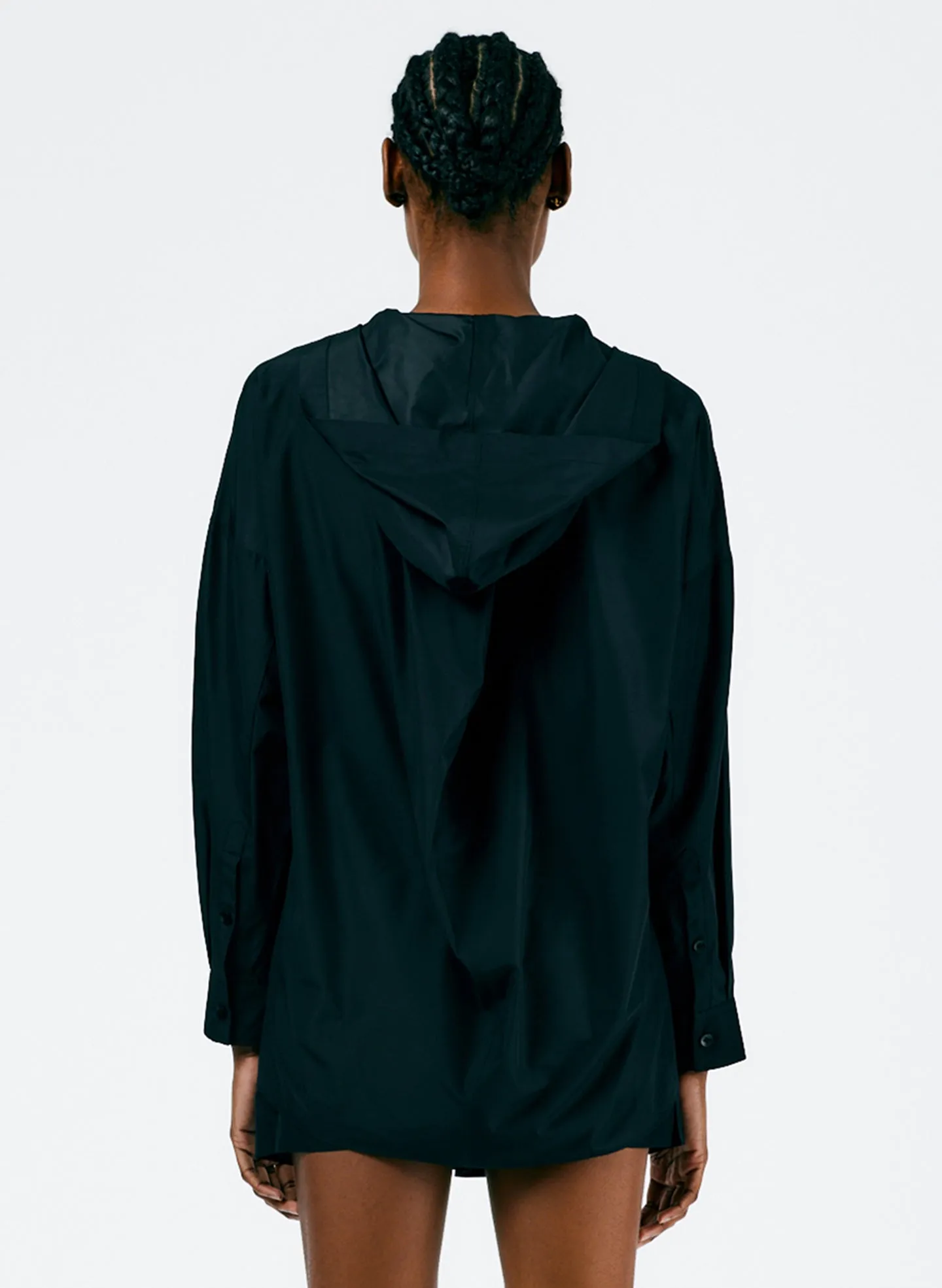 Italian Sporty Nylon Hoodie With Cocoon Back sold by Tibi product image thumbnail 3