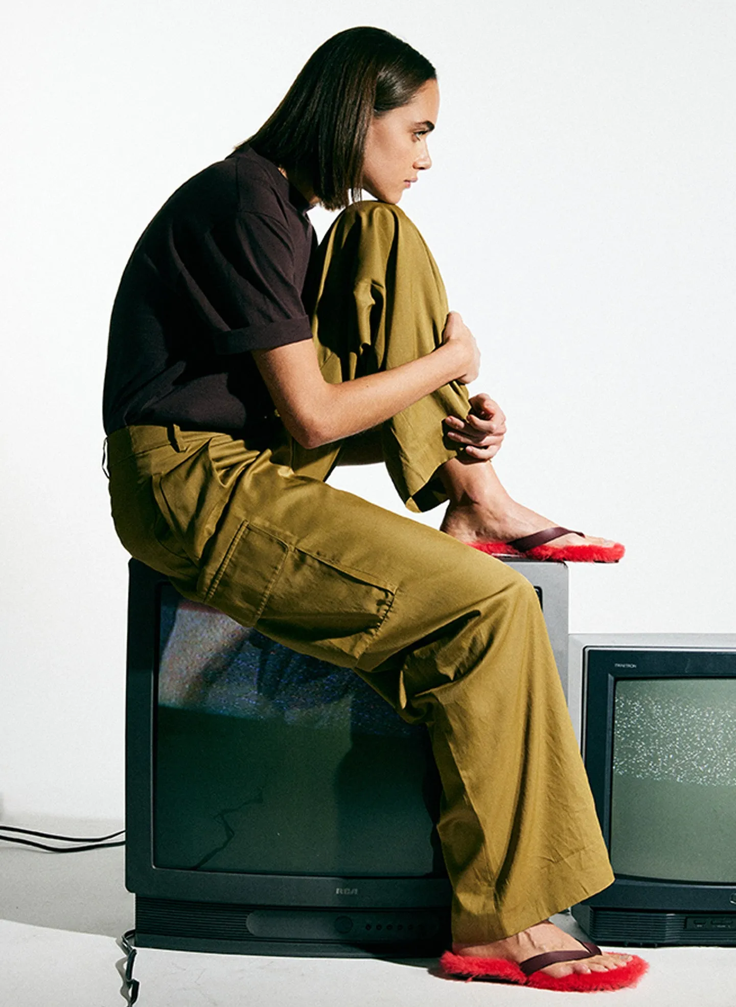 Drapey Suiting Asymmetrical Pleat Stella Pant sold by Tibi product image thumbnail 2