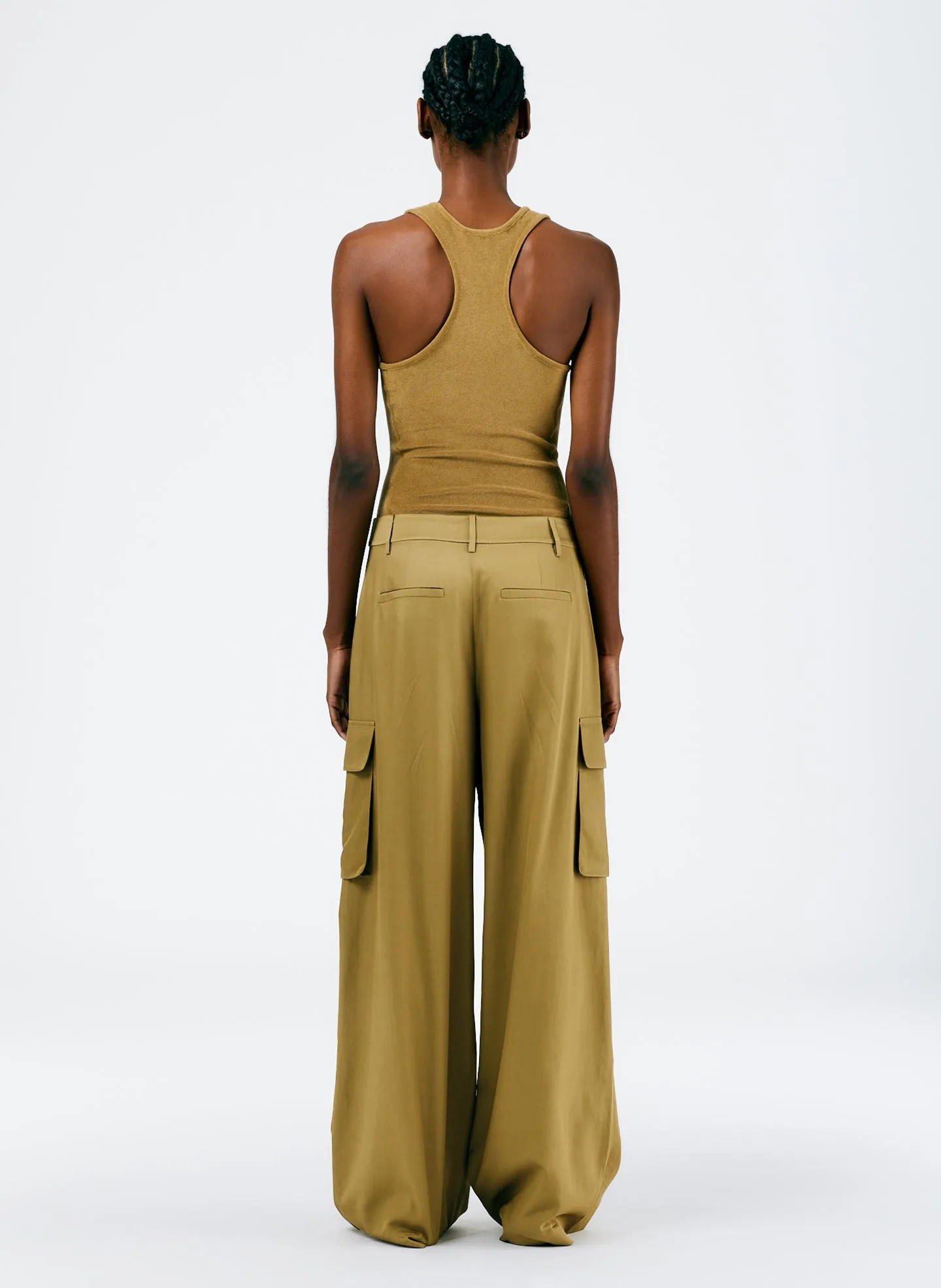 Drapey Suiting Asymmetrical Pleat Stella Pant sold by Tibi product image thumbnail 4