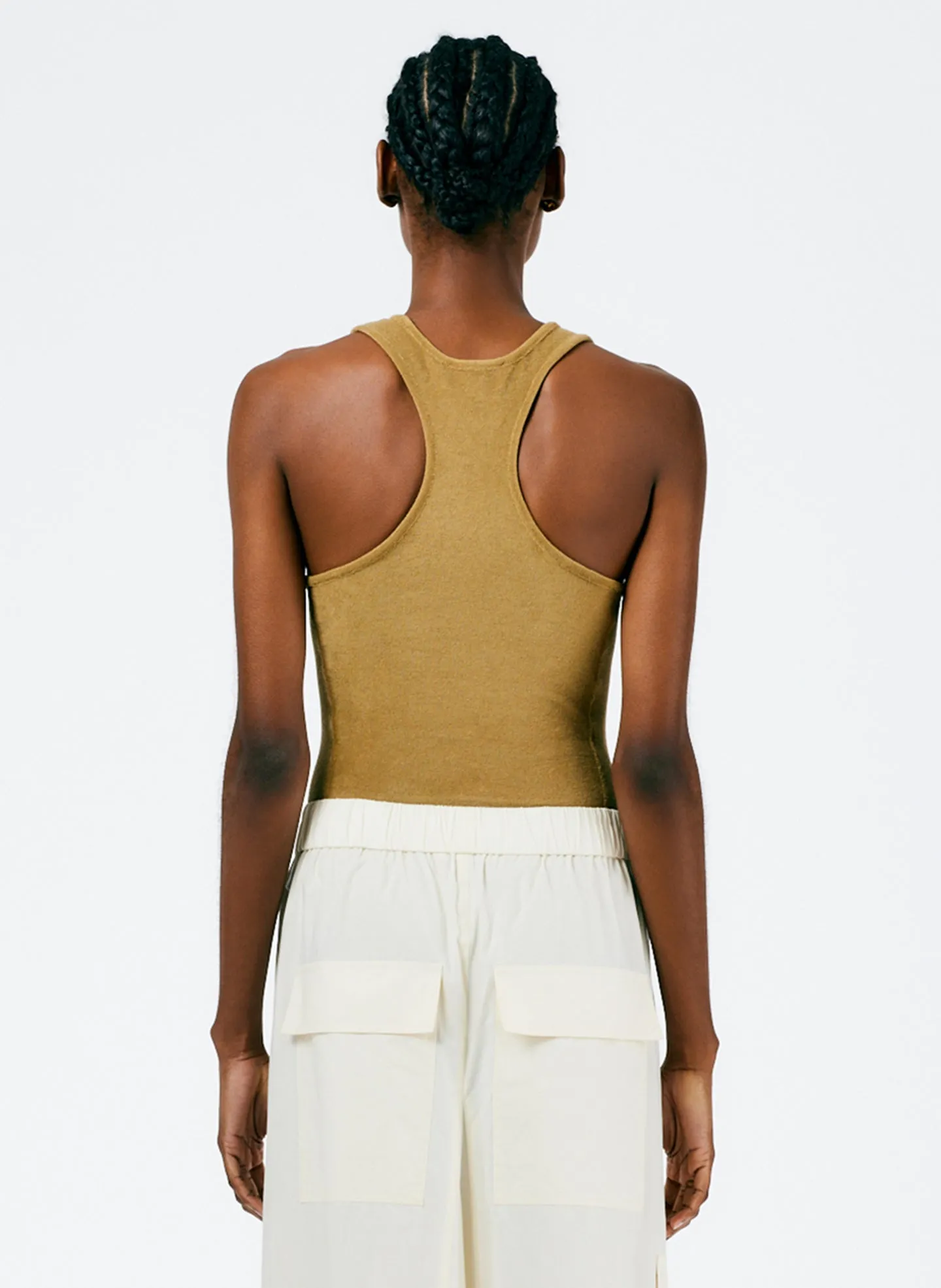 Summer Terry Crewneck Racerback Bodysuit sold by Tibi product image thumbnail 4