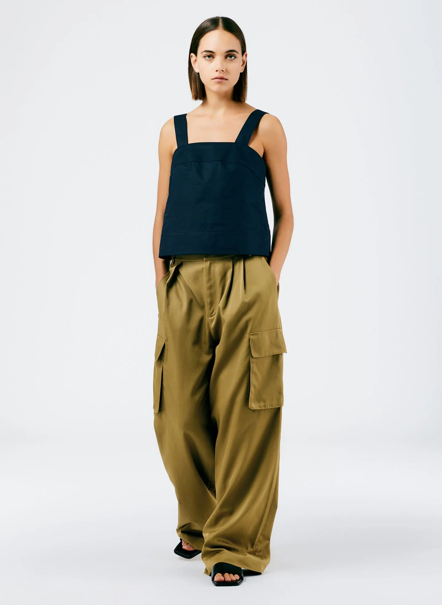 Eco Poplin Strappy Top sold by Tibi product image thumbnail 4