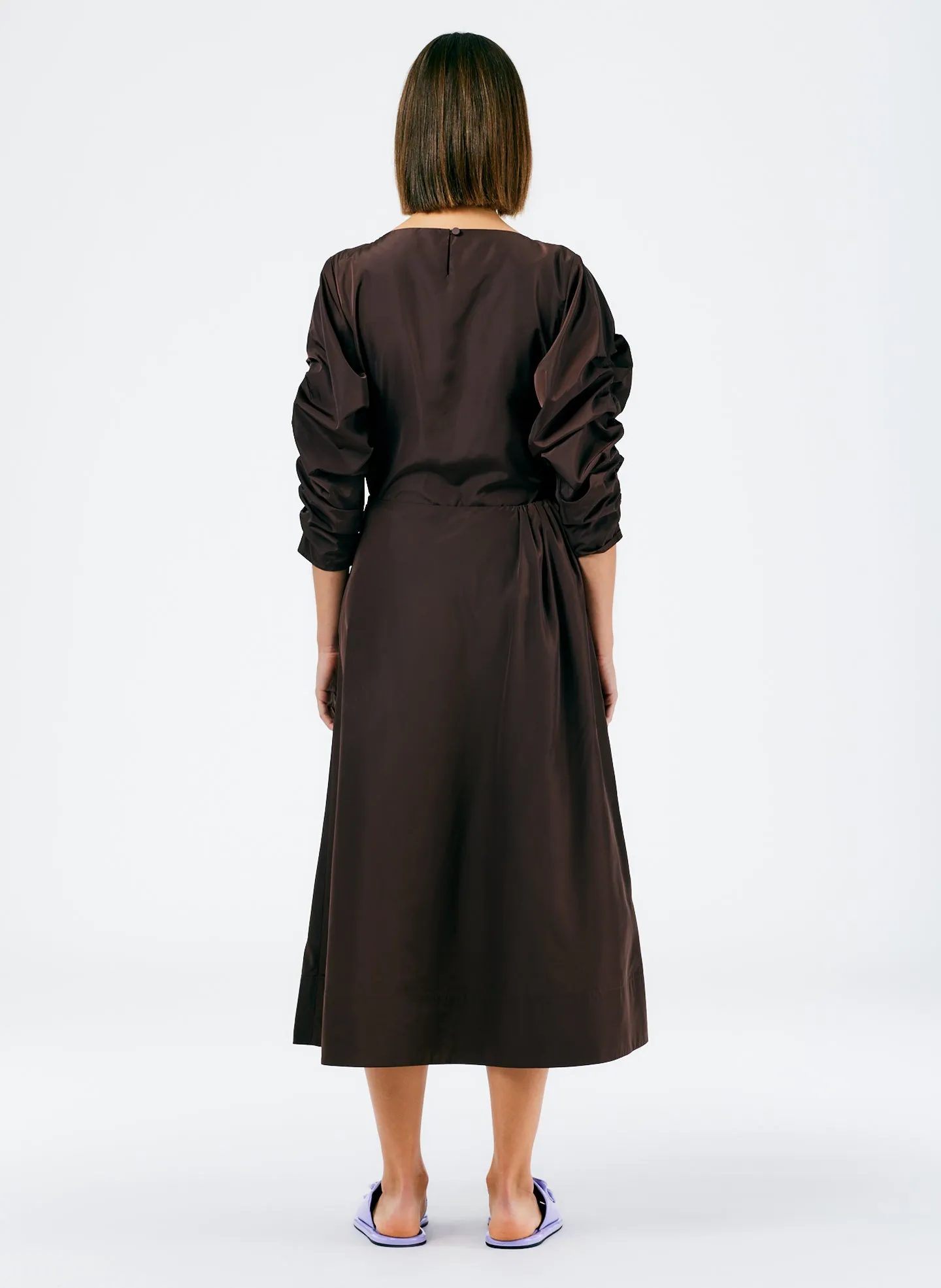 Italian Sporty Nylon Side Shirred Circle Skirt sold by Tibi product image thumbnail 3