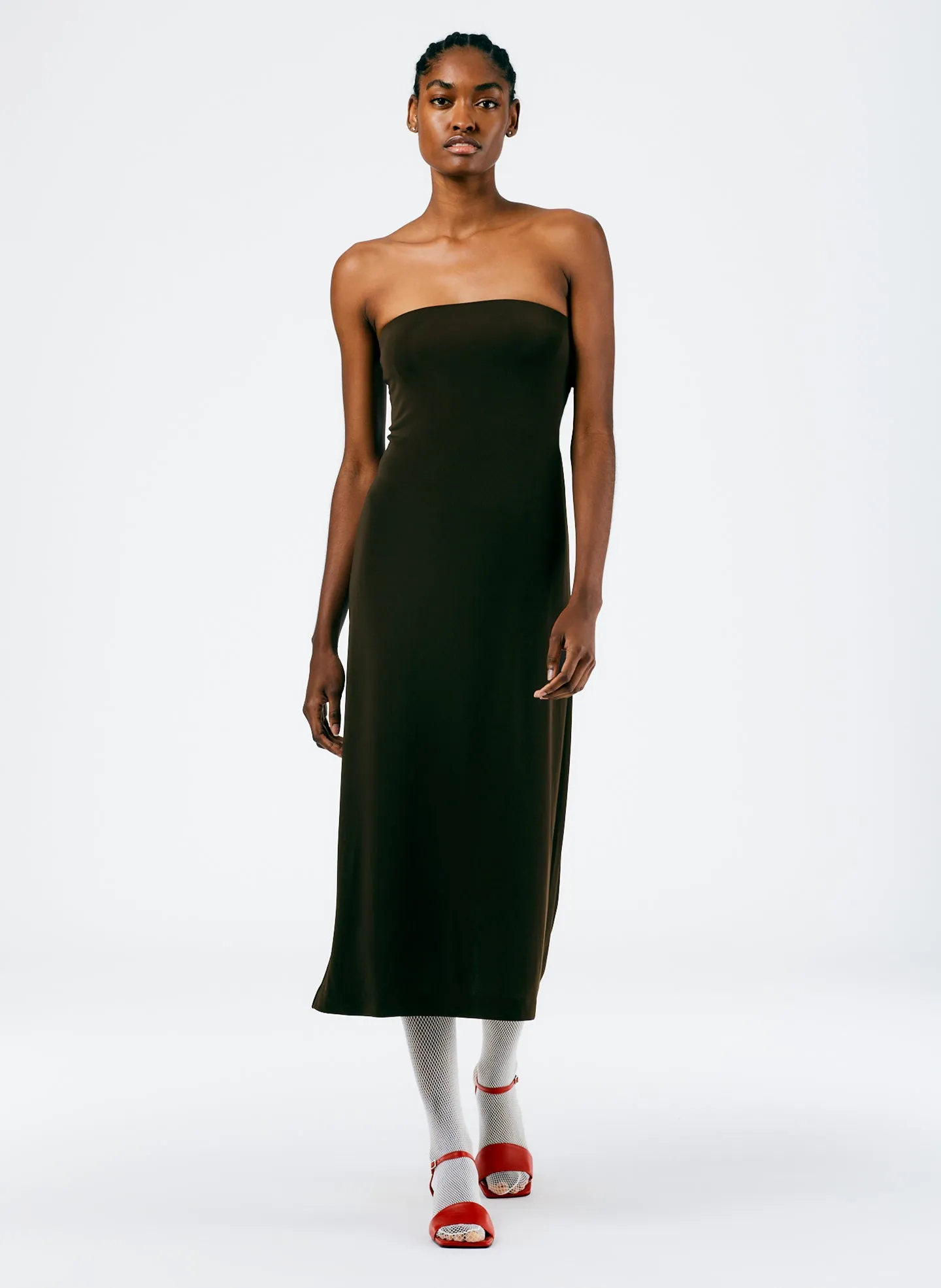 Harlow Jersey Strapless Midi Dress sold by Tibi