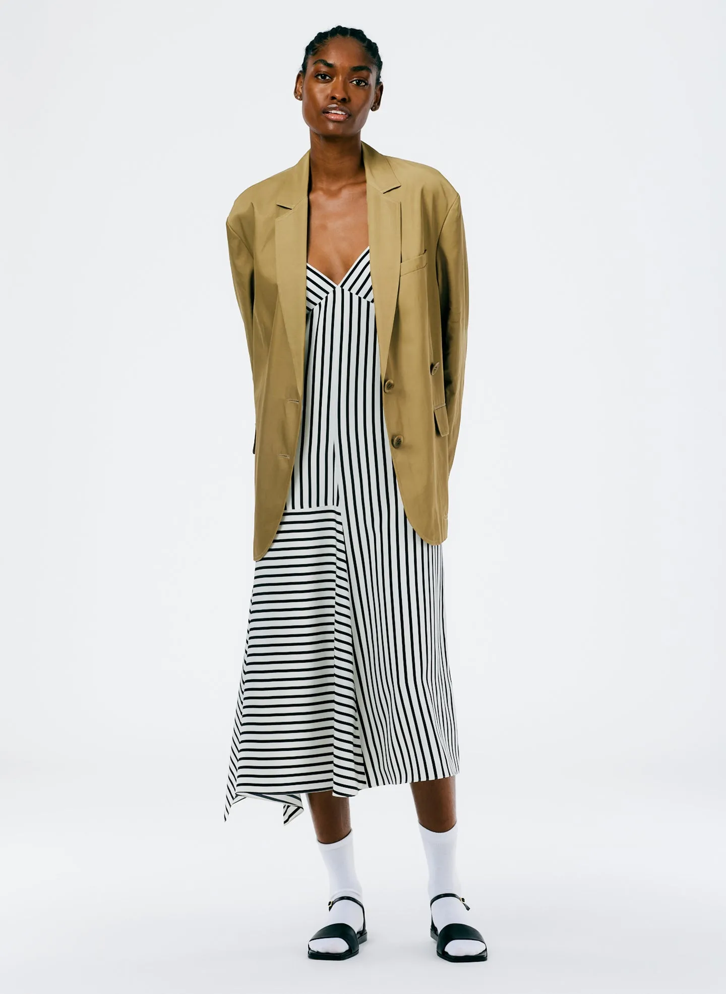 Identity Stripe Cami Dress sold by Tibi product image thumbnail 4