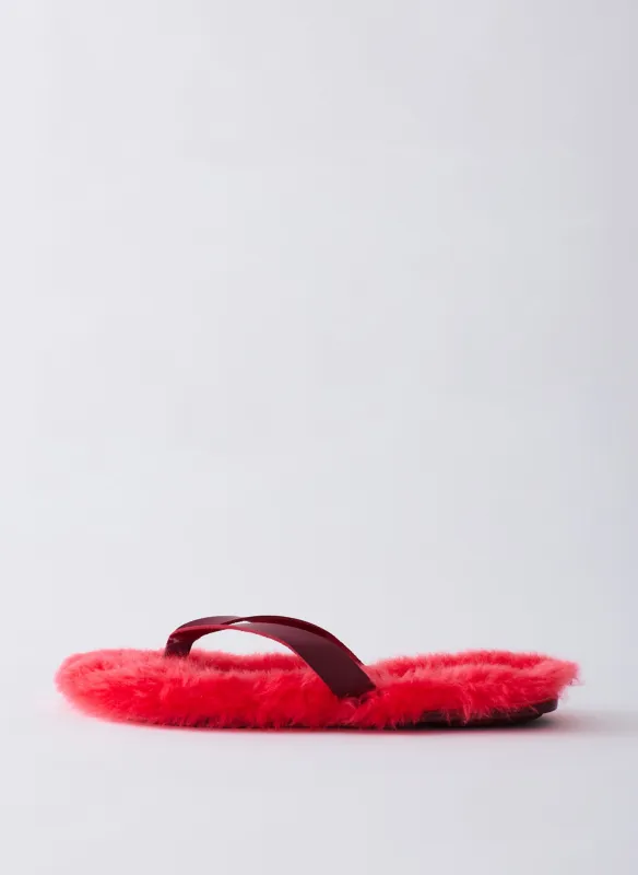 Bryan Shearling Flip Flop made by Tibi