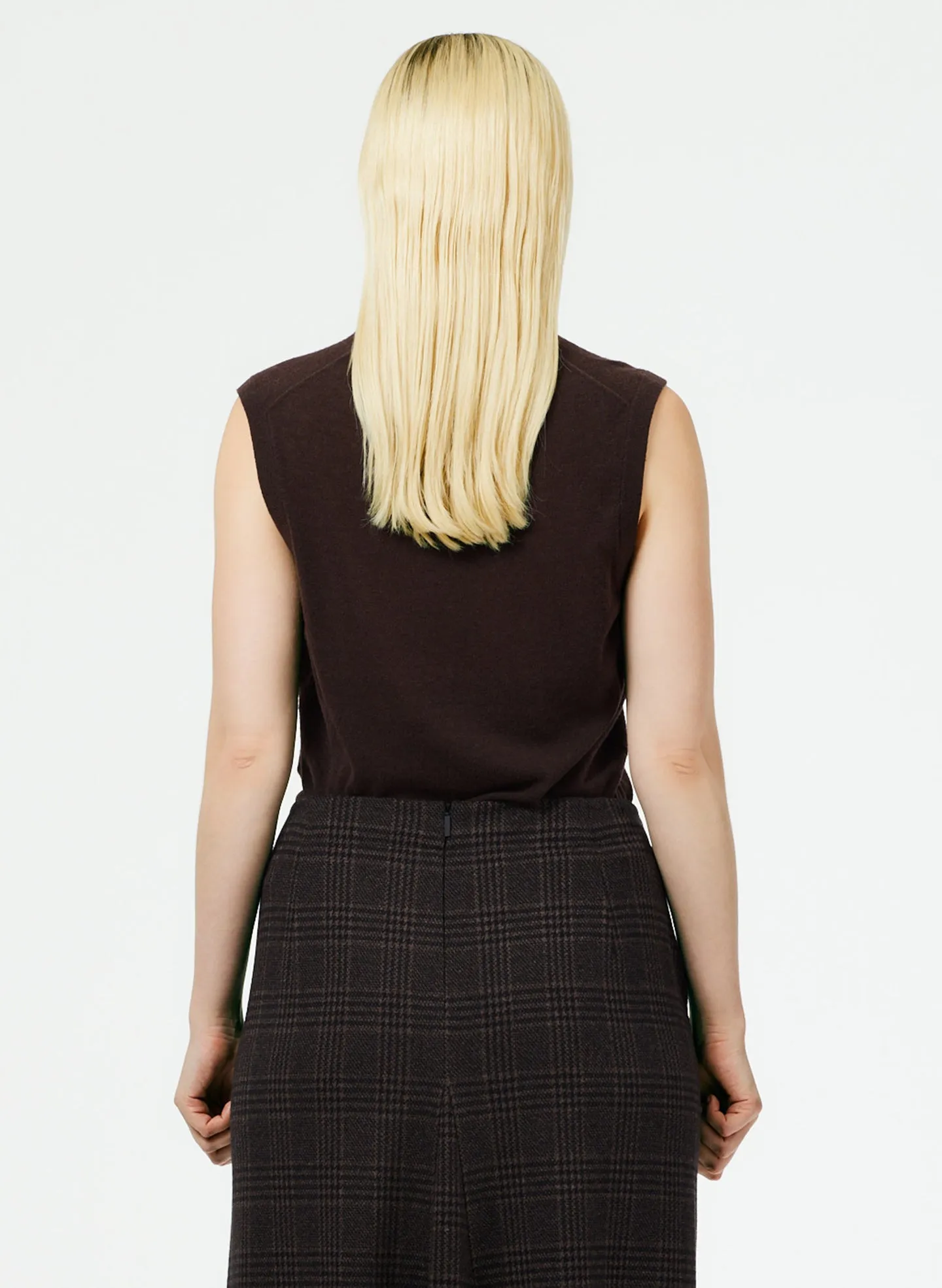 Skinlike Mercerized Wool Sleeveless Sweater sold by Tibi product image thumbnail 3