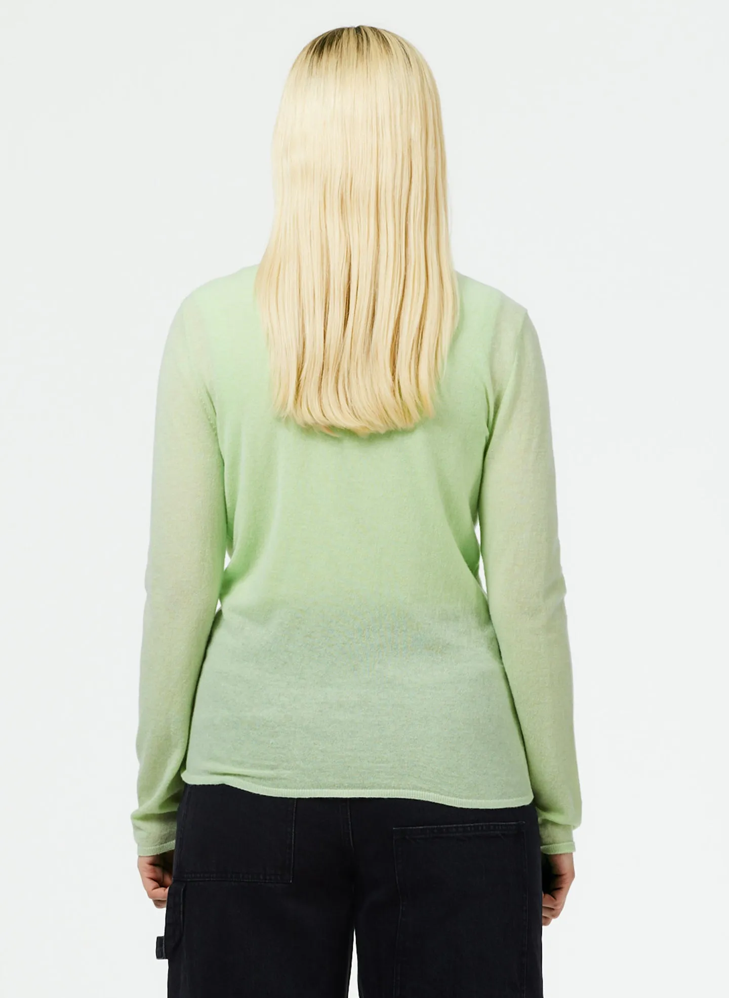 Skinlike Mercerized Wool Soft Sheer Pullover sold by Tibi product image thumbnail 4