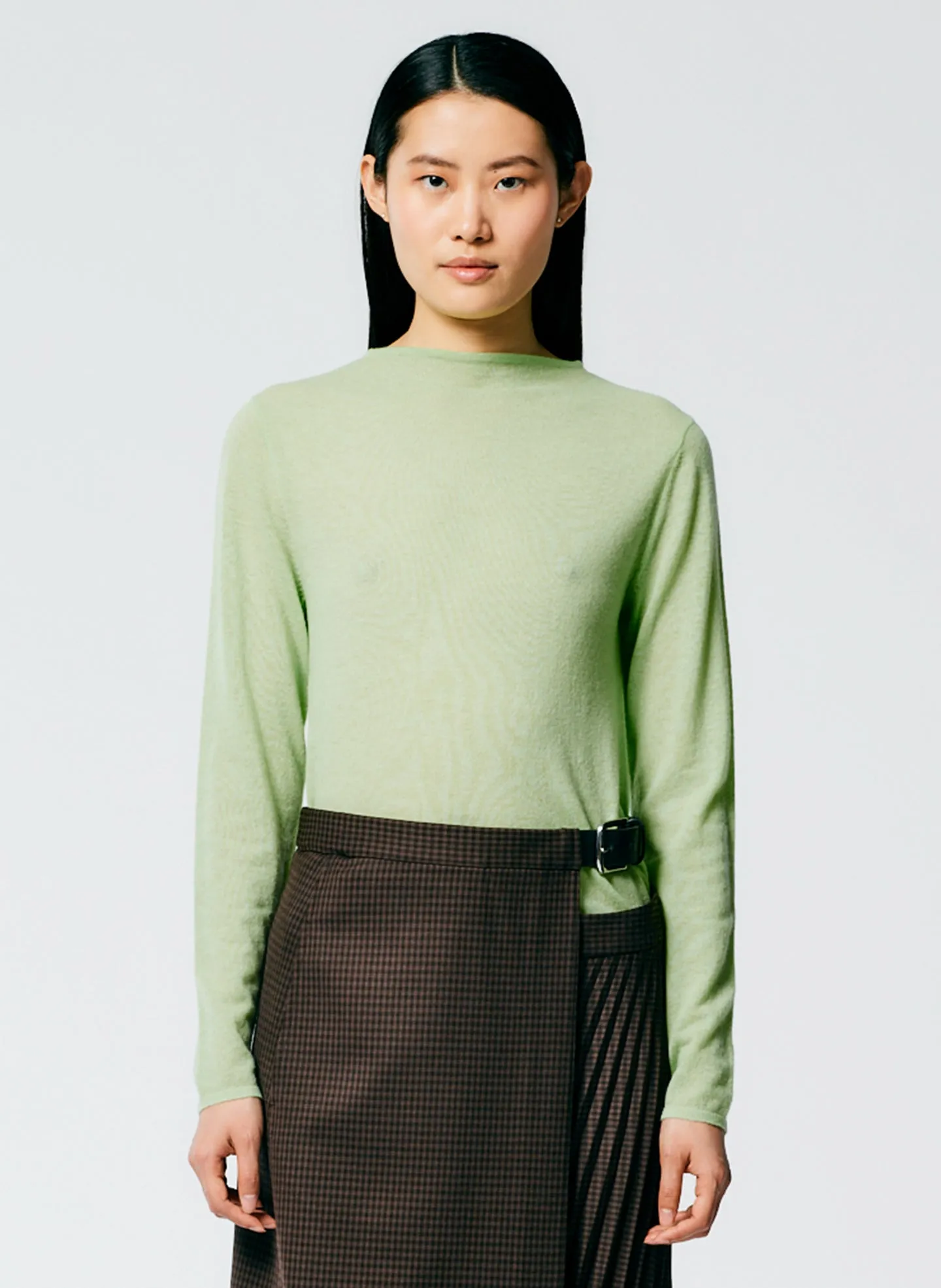 Skinlike Mercerized Wool Soft Sheer Pullover sold by Tibi product image thumbnail 2