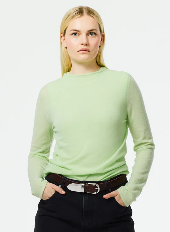 Skinlike Mercerized Wool Soft Sheer Pullover sold by Tibi