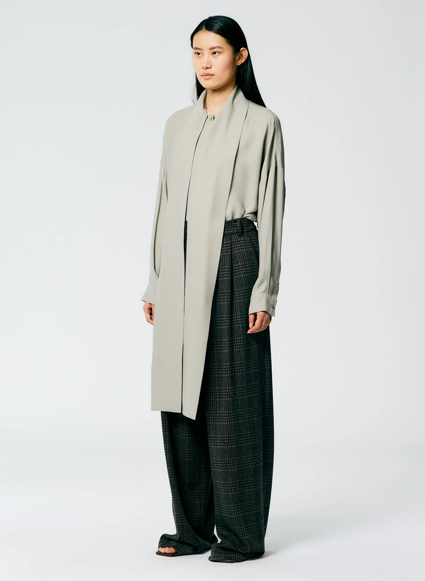 Lutz Knit Asymmetrical Pleat Stella Pant sold by Tibi product image thumbnail 5