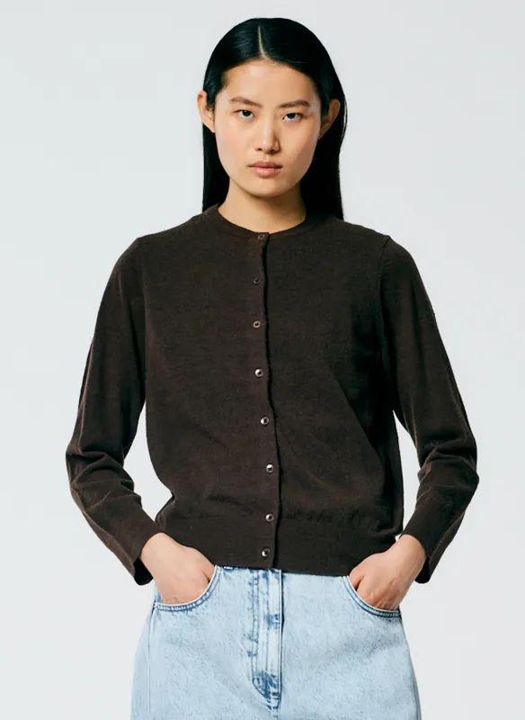 Skinlike Mercerized Wool Shrunken Cardigan sold by Tibi