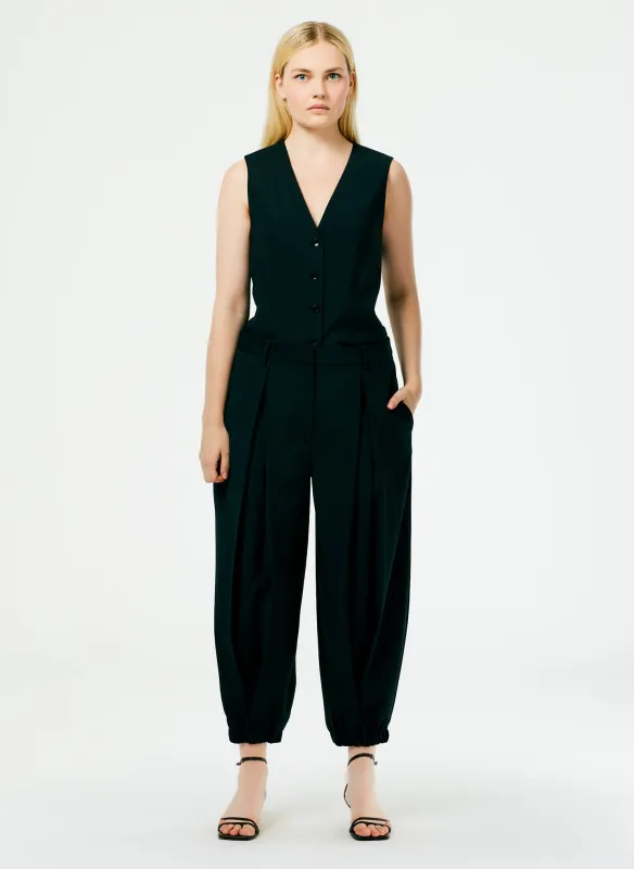 Tropical Wool Pleated Balloon Pant - Long sold by Tibi