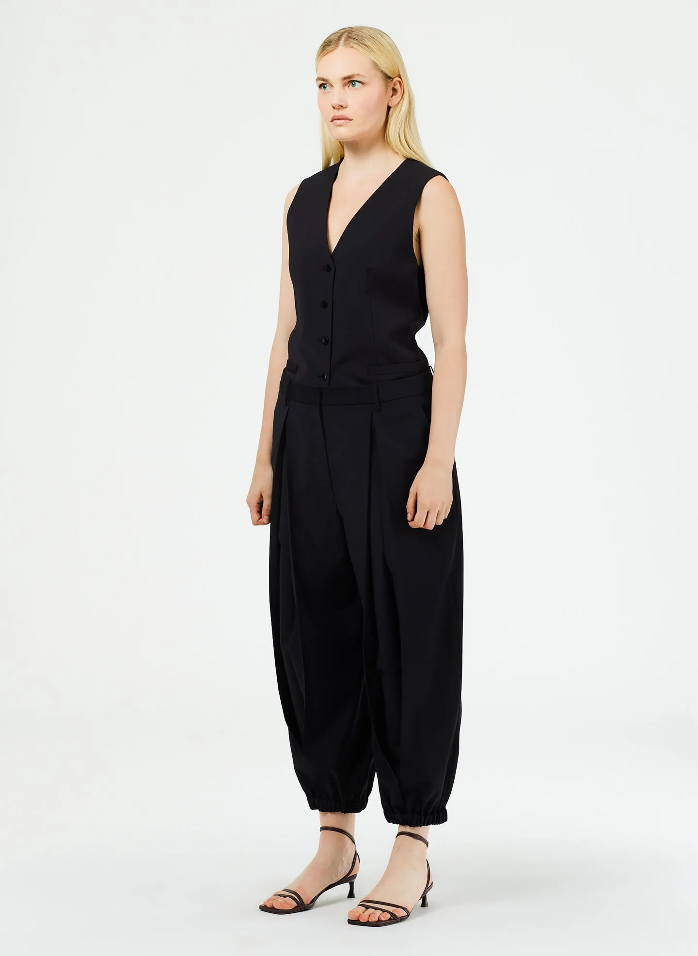 Tropical Wool Pleated Balloon Pant - Long sold by Tibi product image thumbnail 2