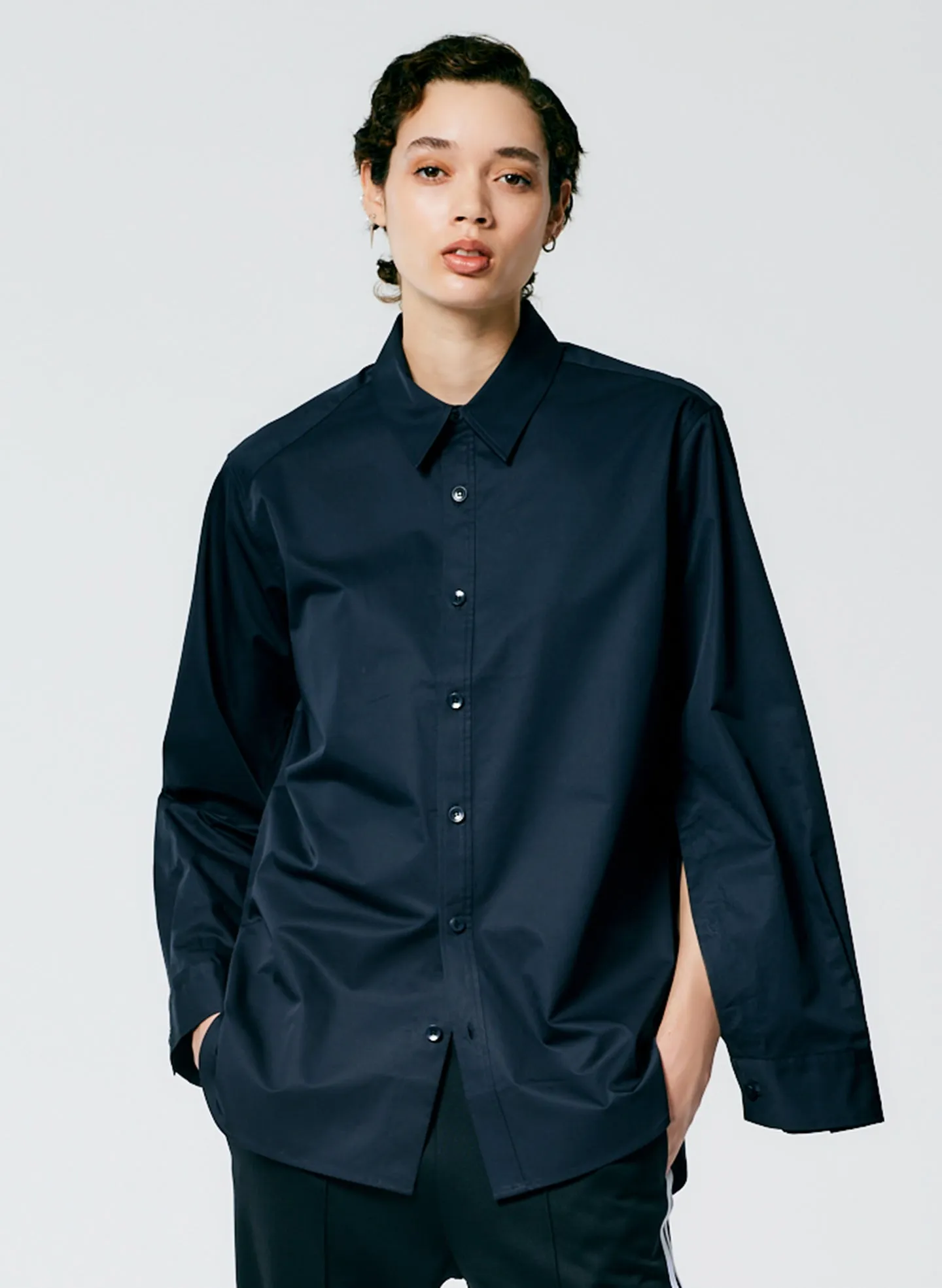 Eco Poplin Shirt With Inseam Vent sold by Tibi product image thumbnail 3