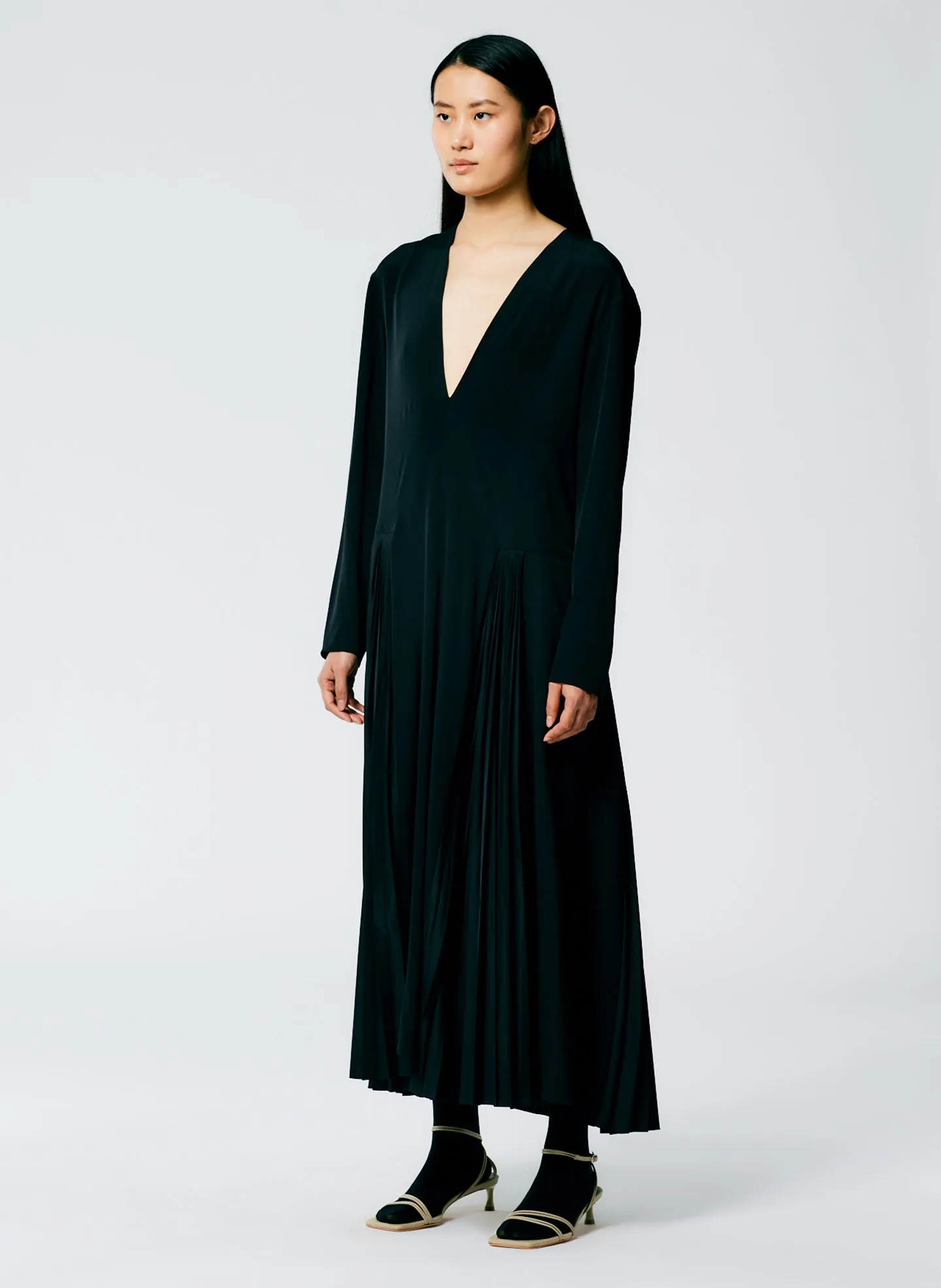 Eco Silk Pleated Godet Dress sold by Tibi product image thumbnail 3