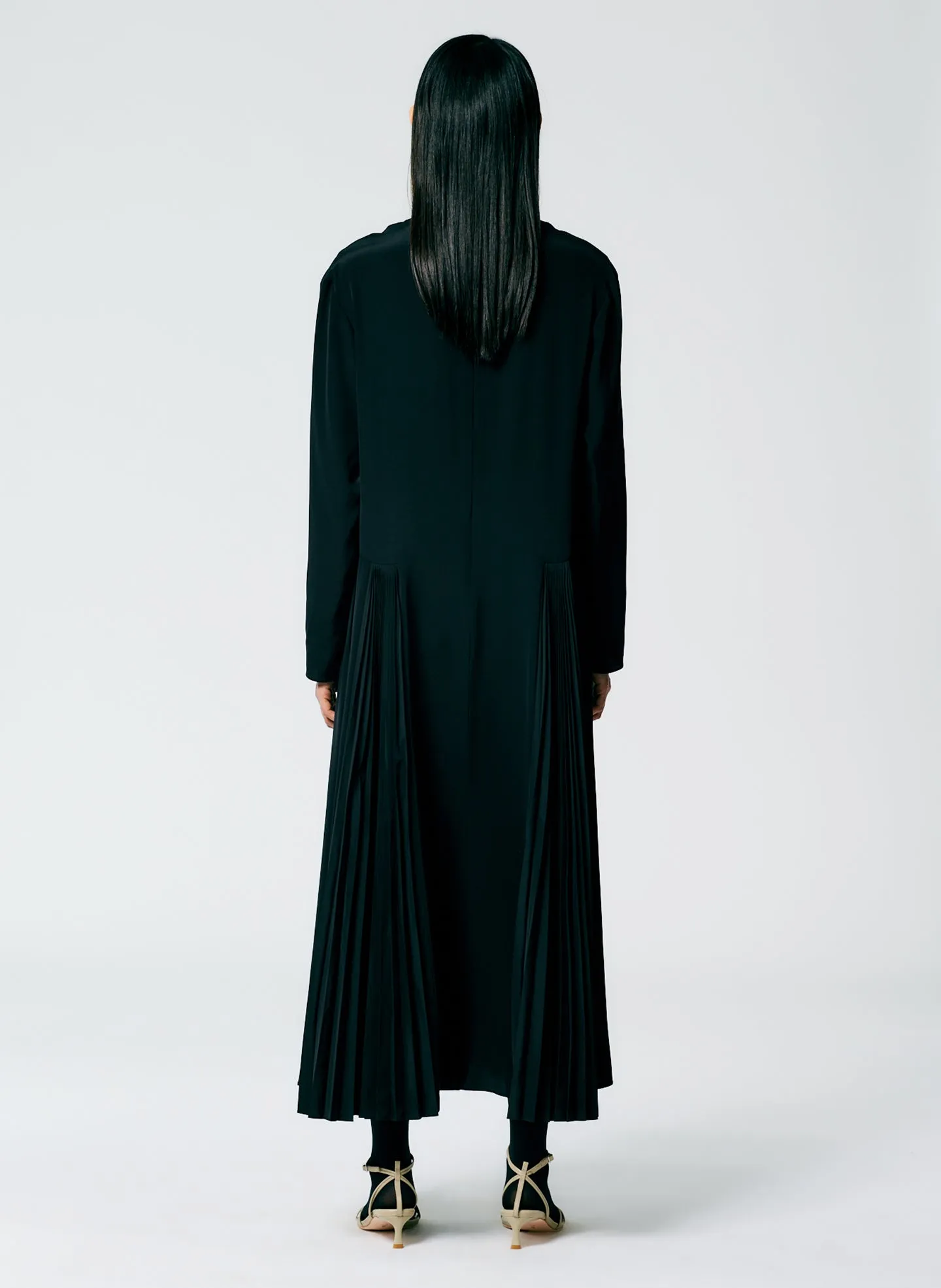 Eco Silk Pleated Godet Dress sold by Tibi product image thumbnail 4