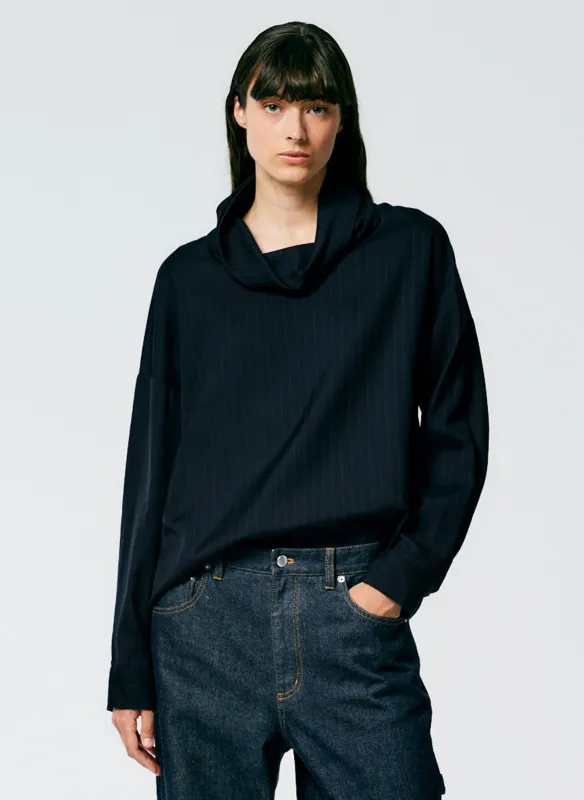 Lyocell Drape Cowl Neck Top sold by Tibi