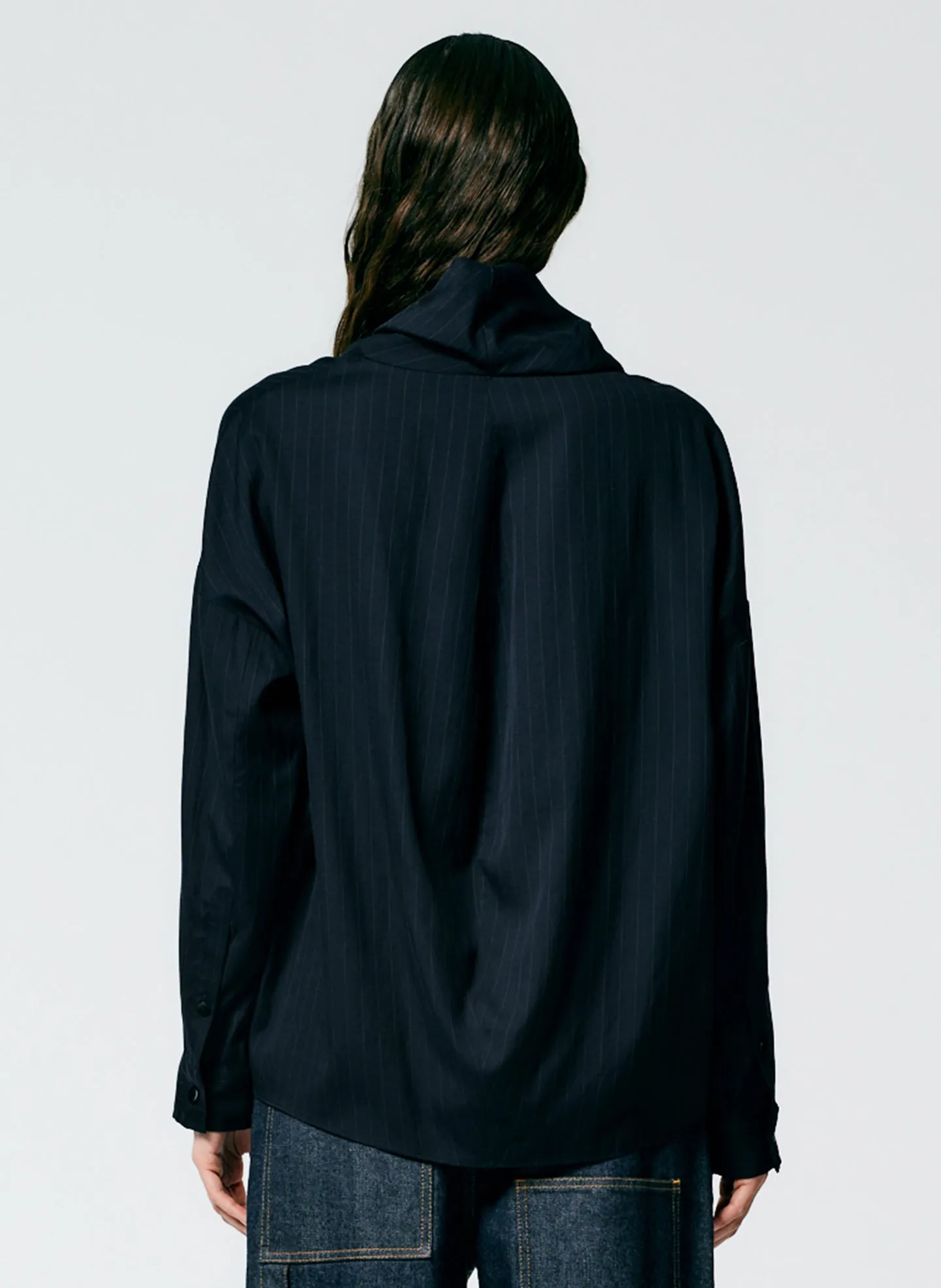 Lyocell Drape Cowl Neck Top sold by Tibi product image thumbnail 5