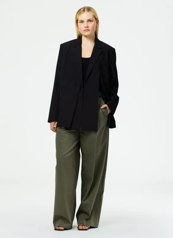 Refined Wool Tricotine Suiting Blazer made by Tibi