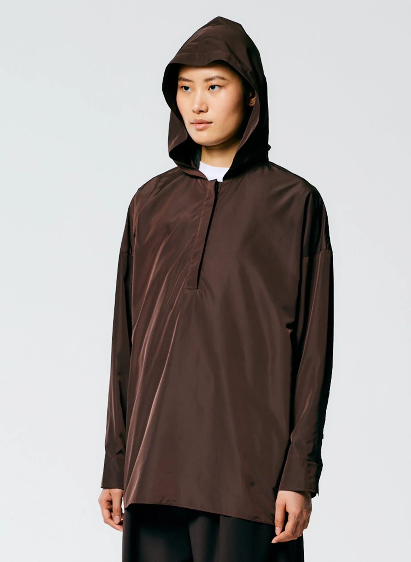 Italian Sporty Nylon Hoodie With Cocoon Back sold by Tibi product image thumbnail 2