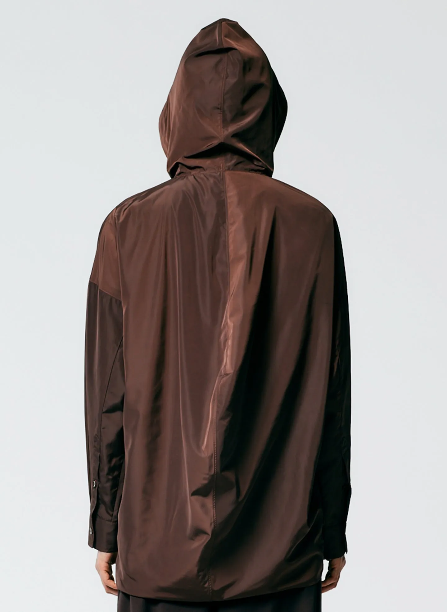 Italian Sporty Nylon Hoodie With Cocoon Back sold by Tibi product image thumbnail 3