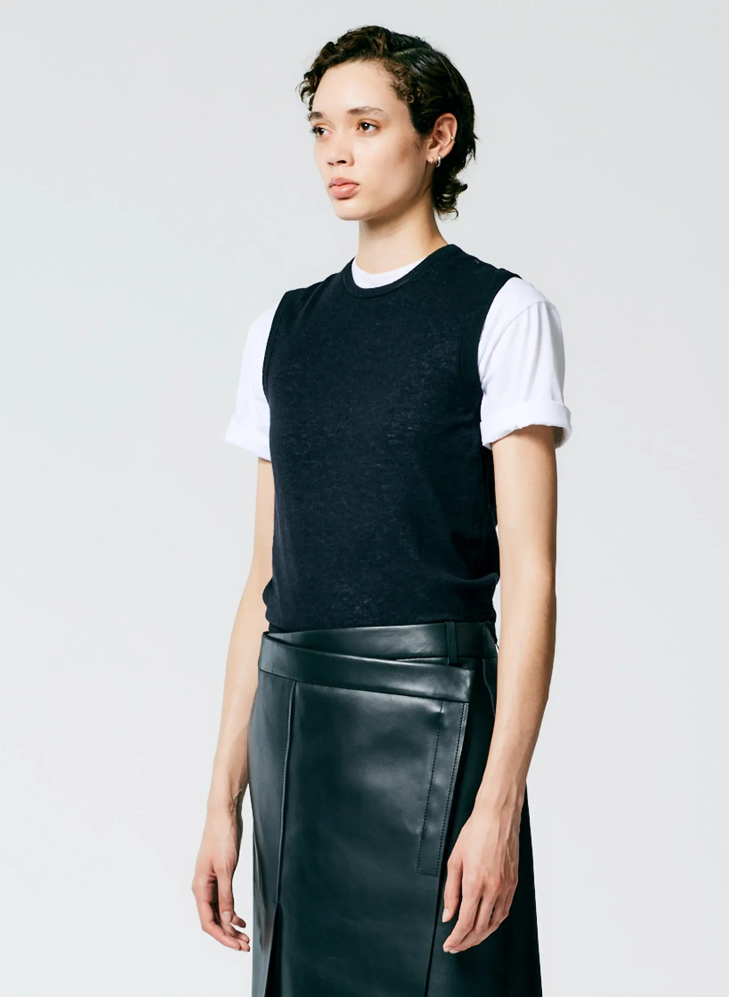 Skinlike Mercerized Wool Sleeveless Sweater sold by Tibi product image thumbnail 4