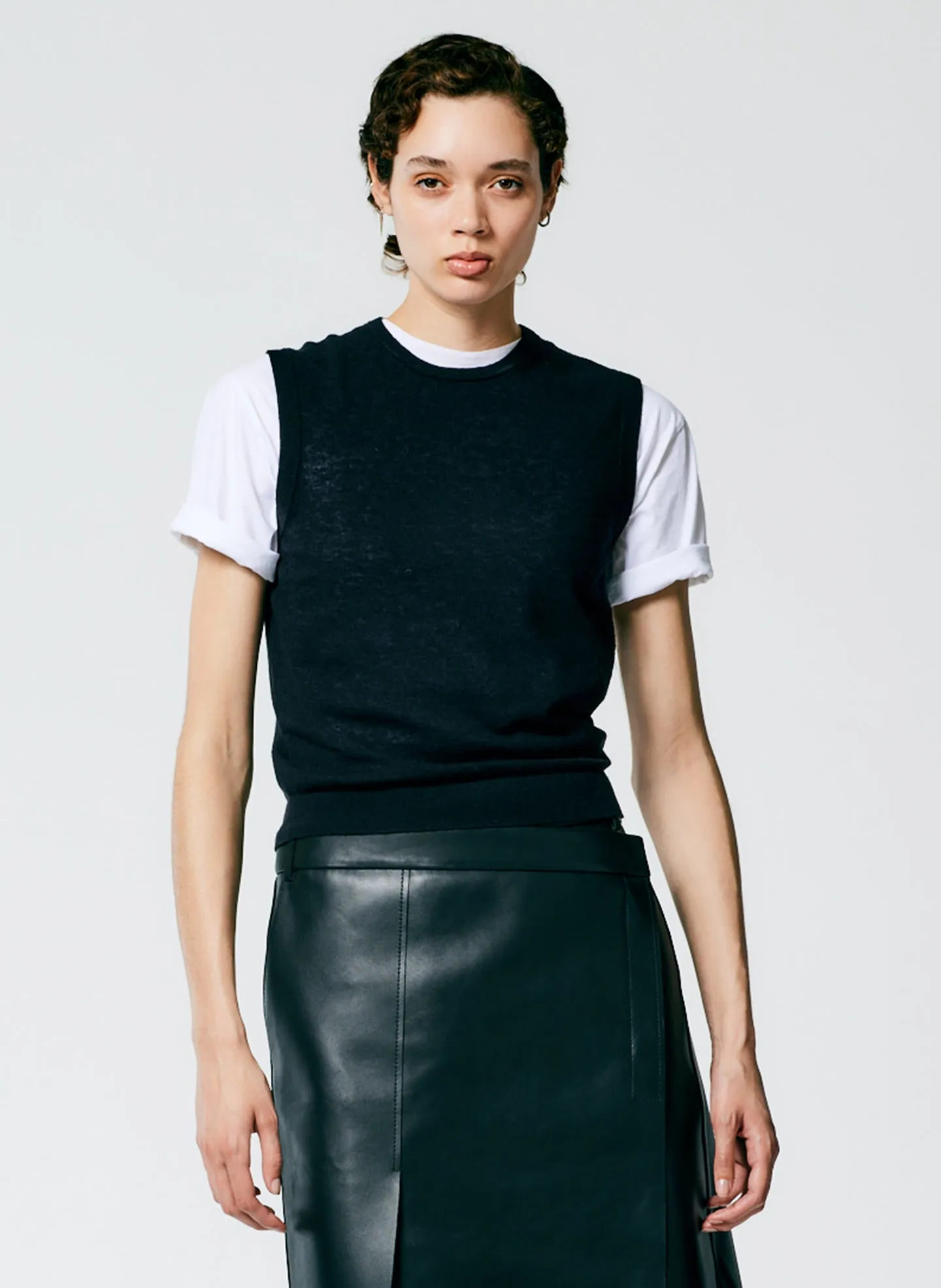 Skinlike Mercerized Wool Sleeveless Sweater sold by Tibi product image thumbnail 3