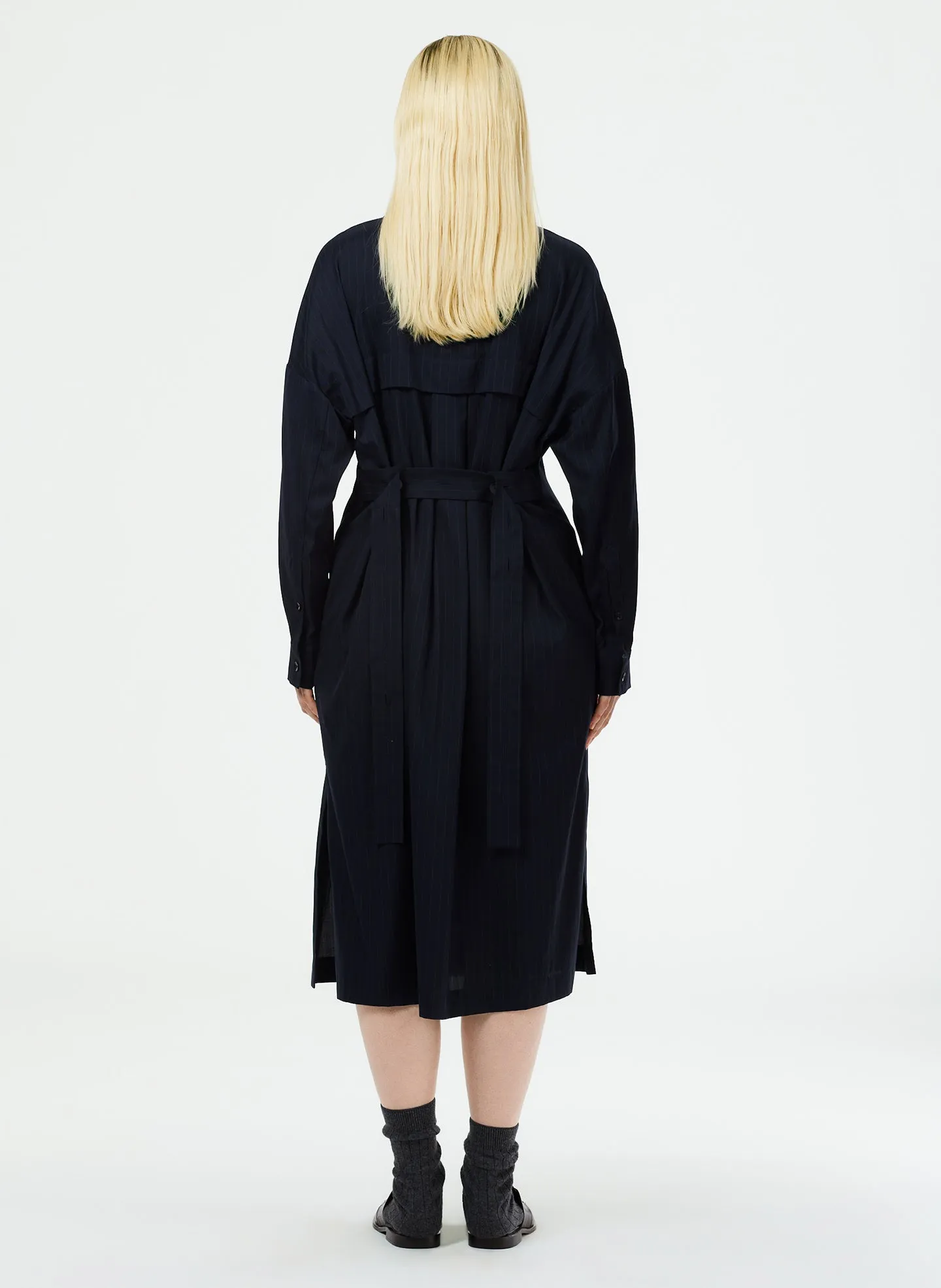 Lyocell Drape Cowl Neck Dress sold by Tibi product image thumbnail 4