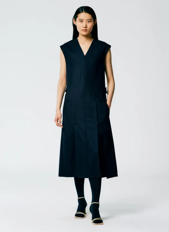 Superfine Wool Flannel Paneled Dress made by Tibi