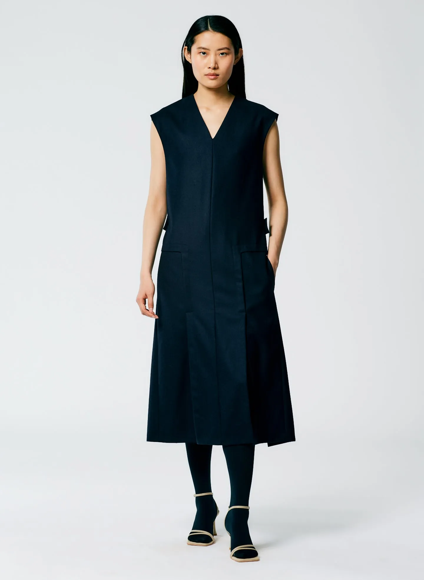 Superfine Wool Flannel Paneled Dress sold by Tibi