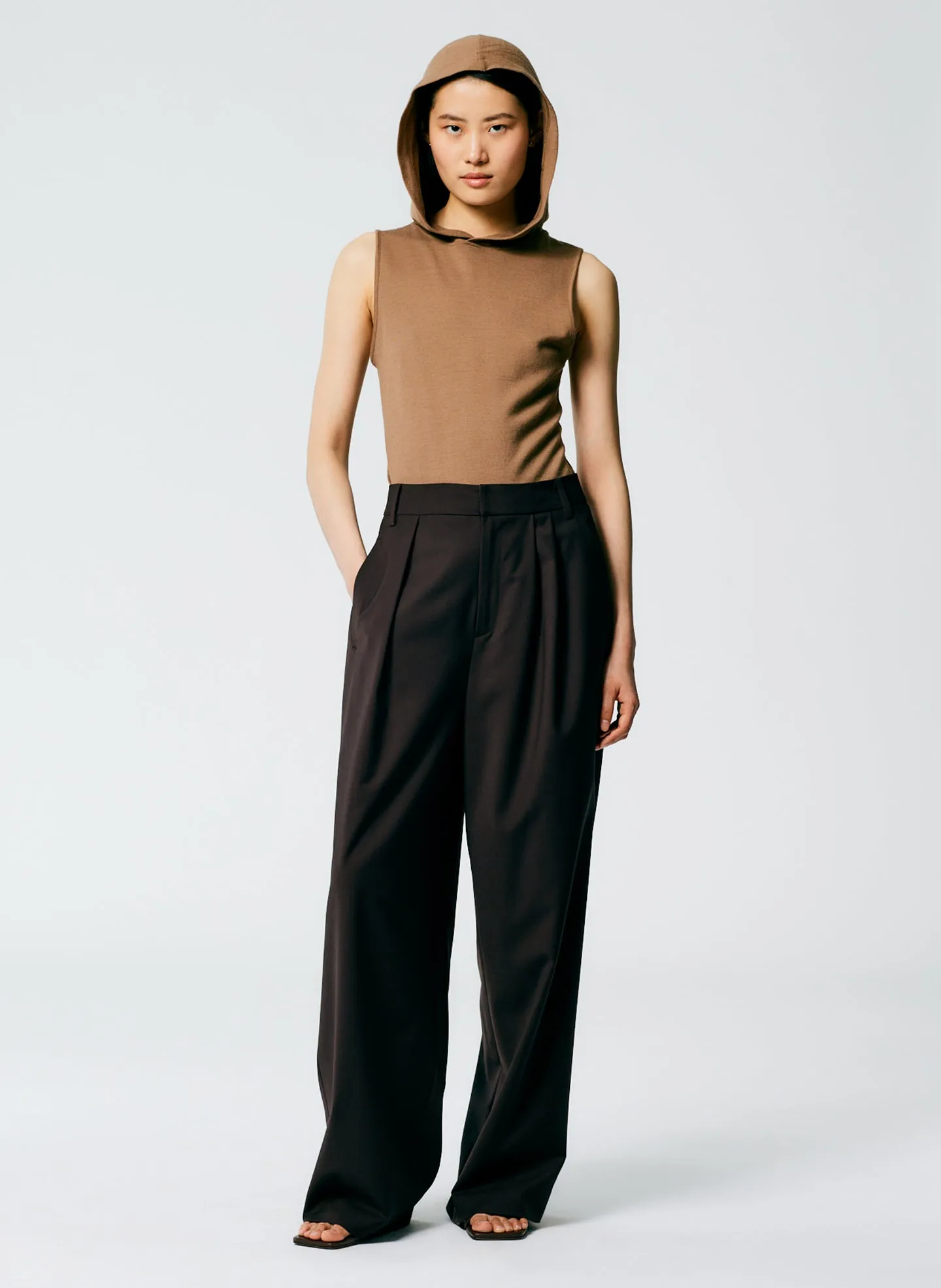 Wool Jersey Hoodie Tunic Top sold by Tibi product image thumbnail 5