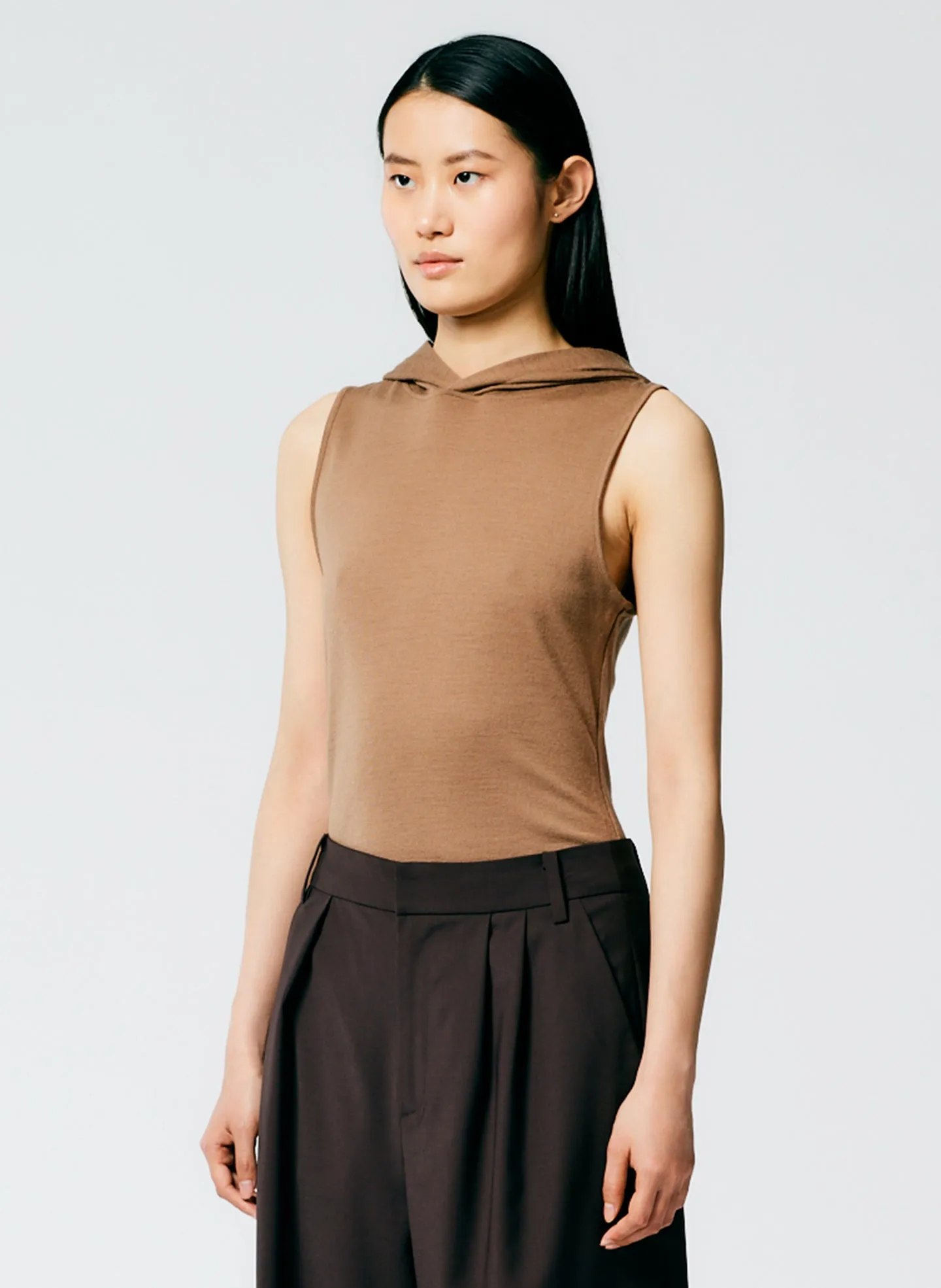Wool Jersey Hoodie Tunic Top sold by Tibi product image thumbnail 3